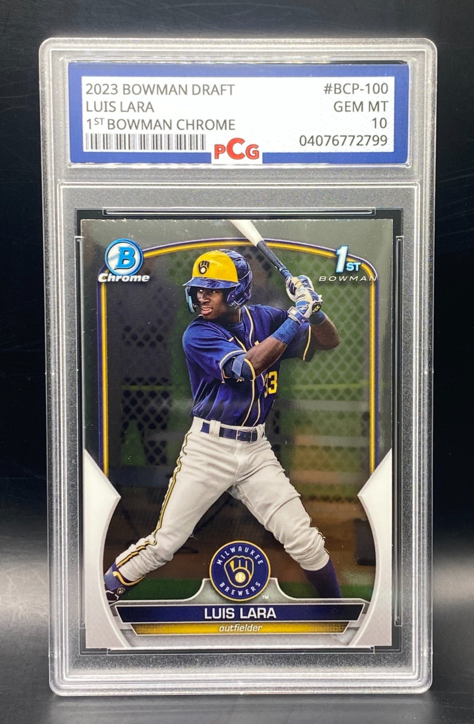 2023 Bowman Draft LUIS LARA 1st Bowman Chrome #BCP-100 PCG 10 GEM MT🔥