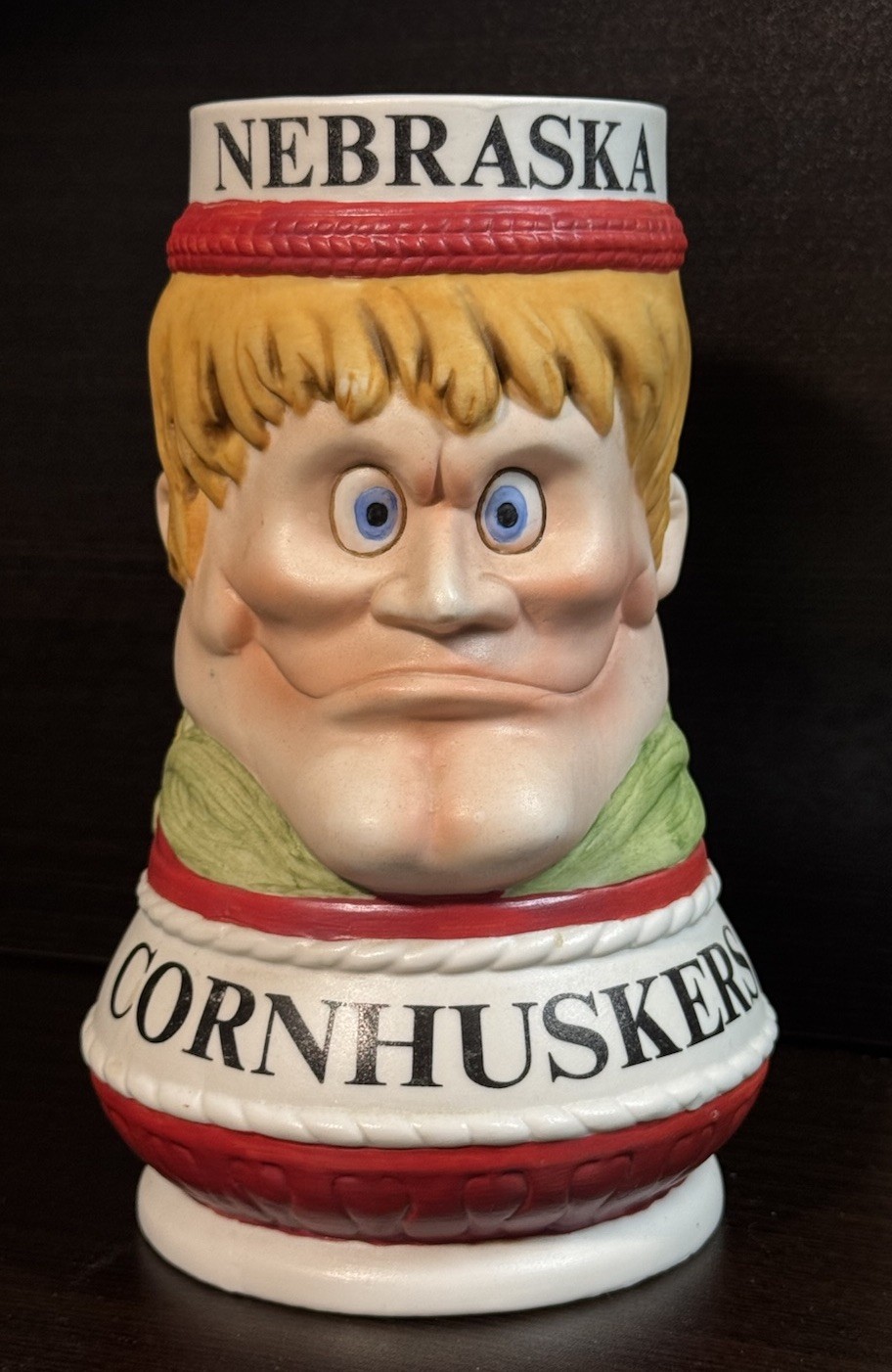 RARE Nebraska Cornhusker Mug 1984 Artist Signed Bob L. Harness 1 Of 500 MADE VTG