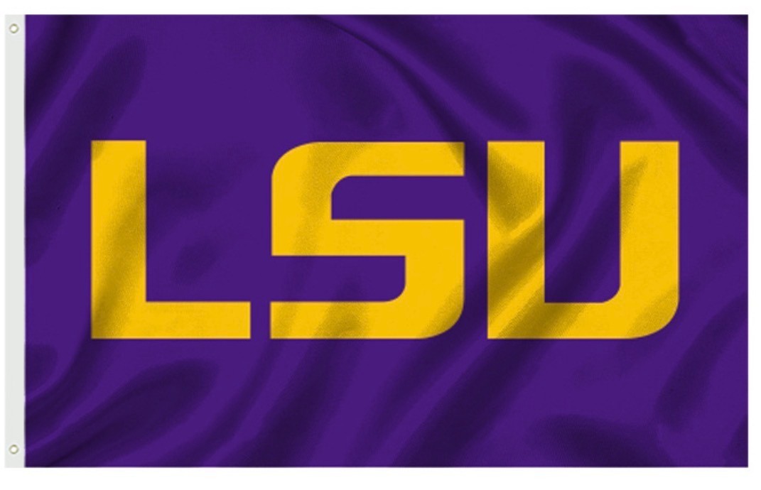 LSU Tigers Louisianna 3×5 Foot FLAG/Banner Basketball/Football 3 style FREE Ship