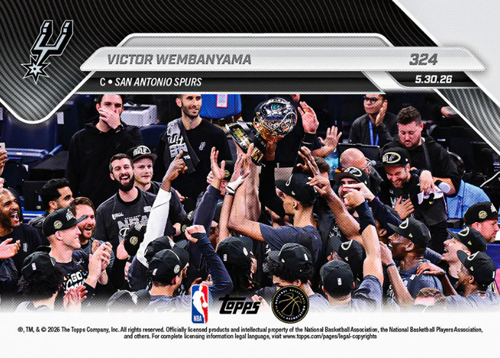 Victor Wembanyama – 2025-26 NBA Topps NOW® – Card 324 – Presale
