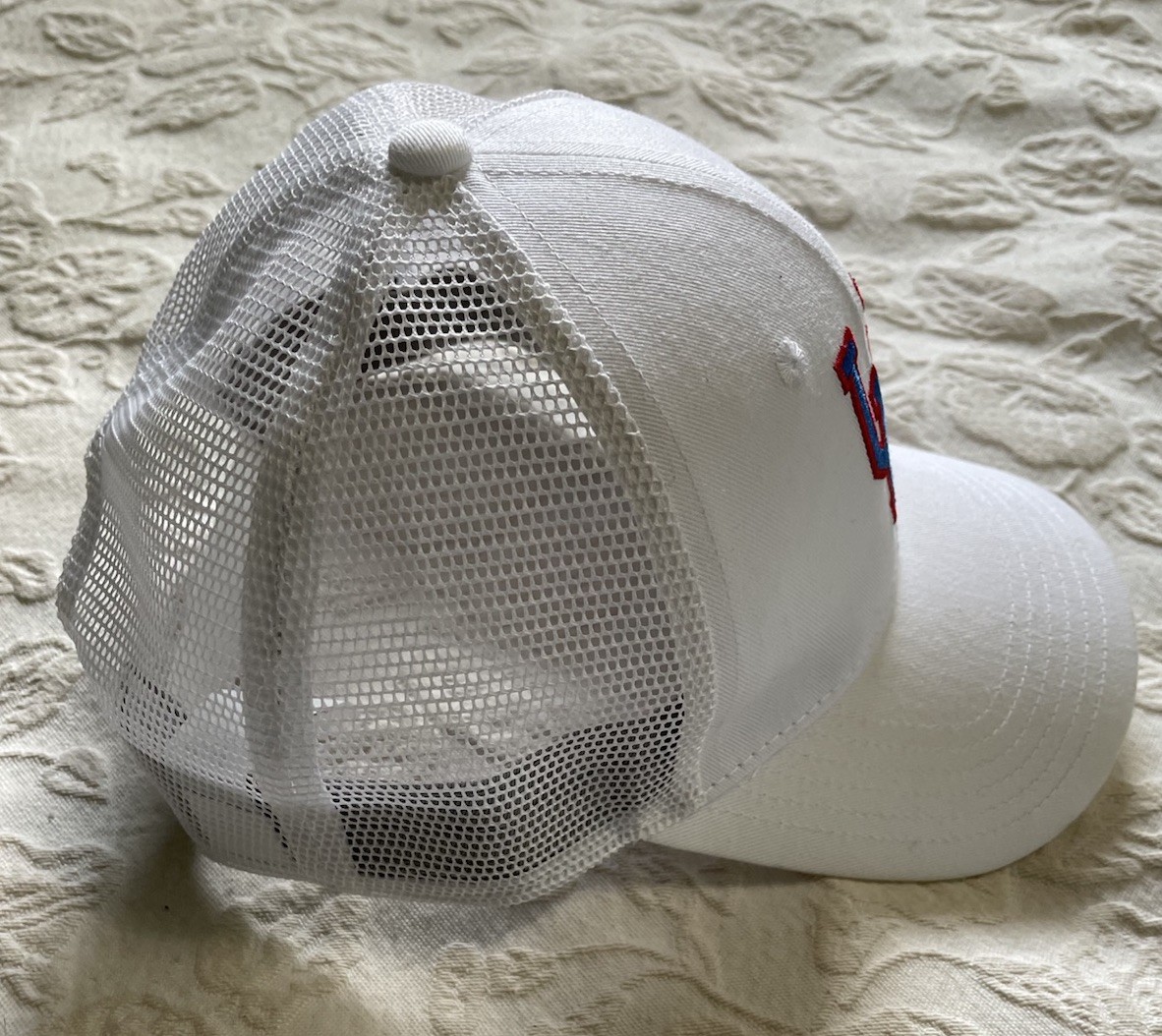 Nike Ole Miss Rebels SEC Snapback Trucker Style Meshback Hat White Light Blue