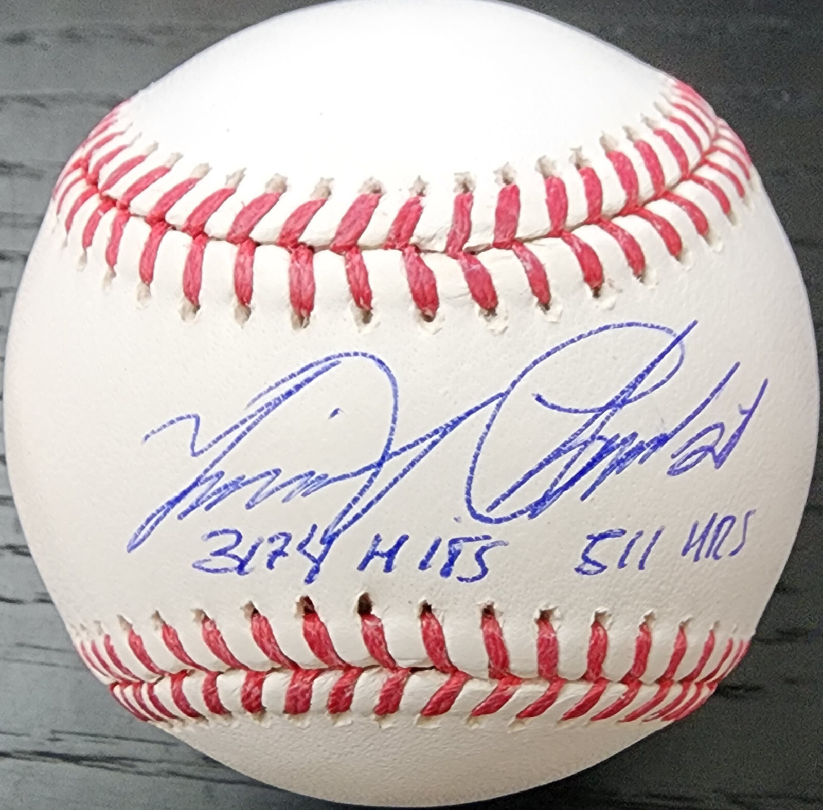 Miguel Cabrera Autographed OMLB Baseball Inscribed 3174 Hits 511 HRs Beckett COA