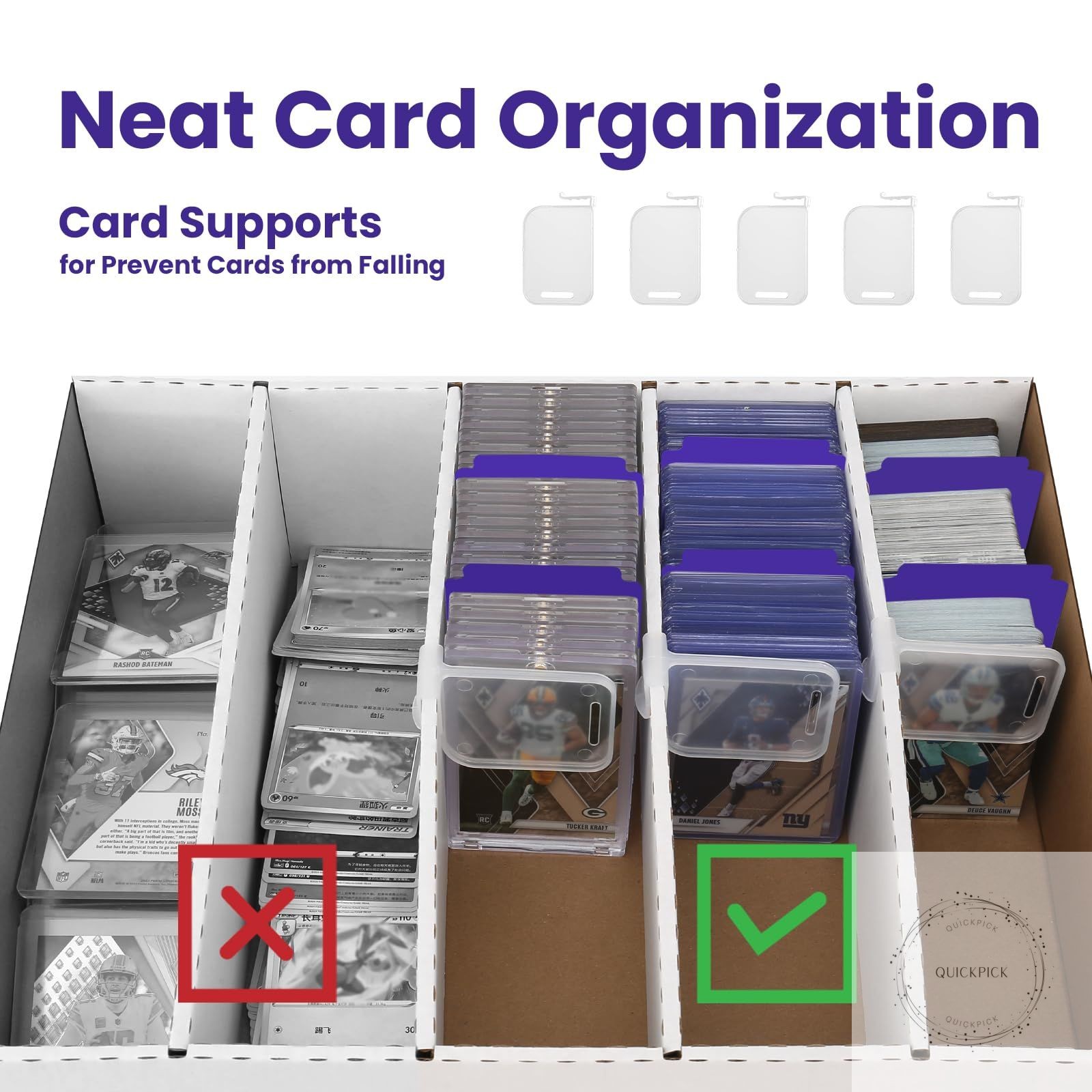 2 PACK Sports Card Box 3940 Count Cardboard Trading Card Storage Box,Bulk Card