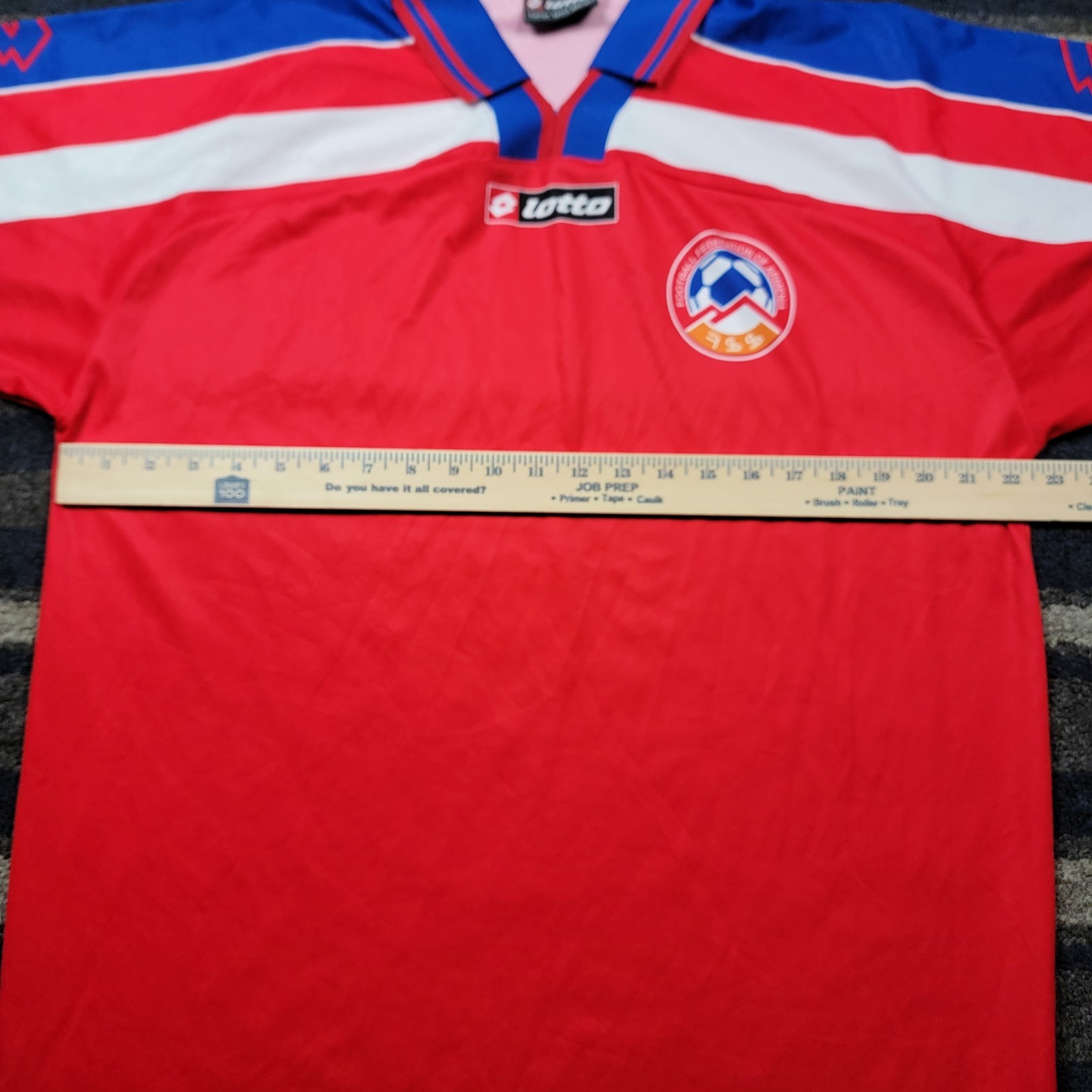 Vintage Armenia Lotto Soccer Jersey Home 2000 Size XL Authentic Made In Italy