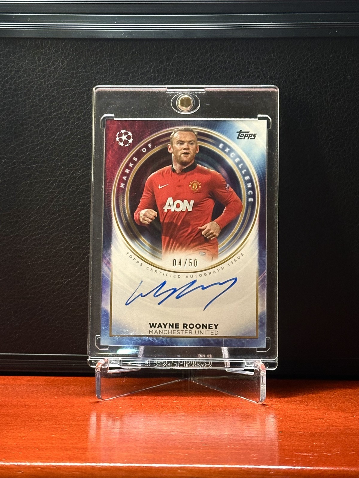 Wayne Rooney Auto ON Card /50 | 2025 Topps Marks of Excellence Man Utd