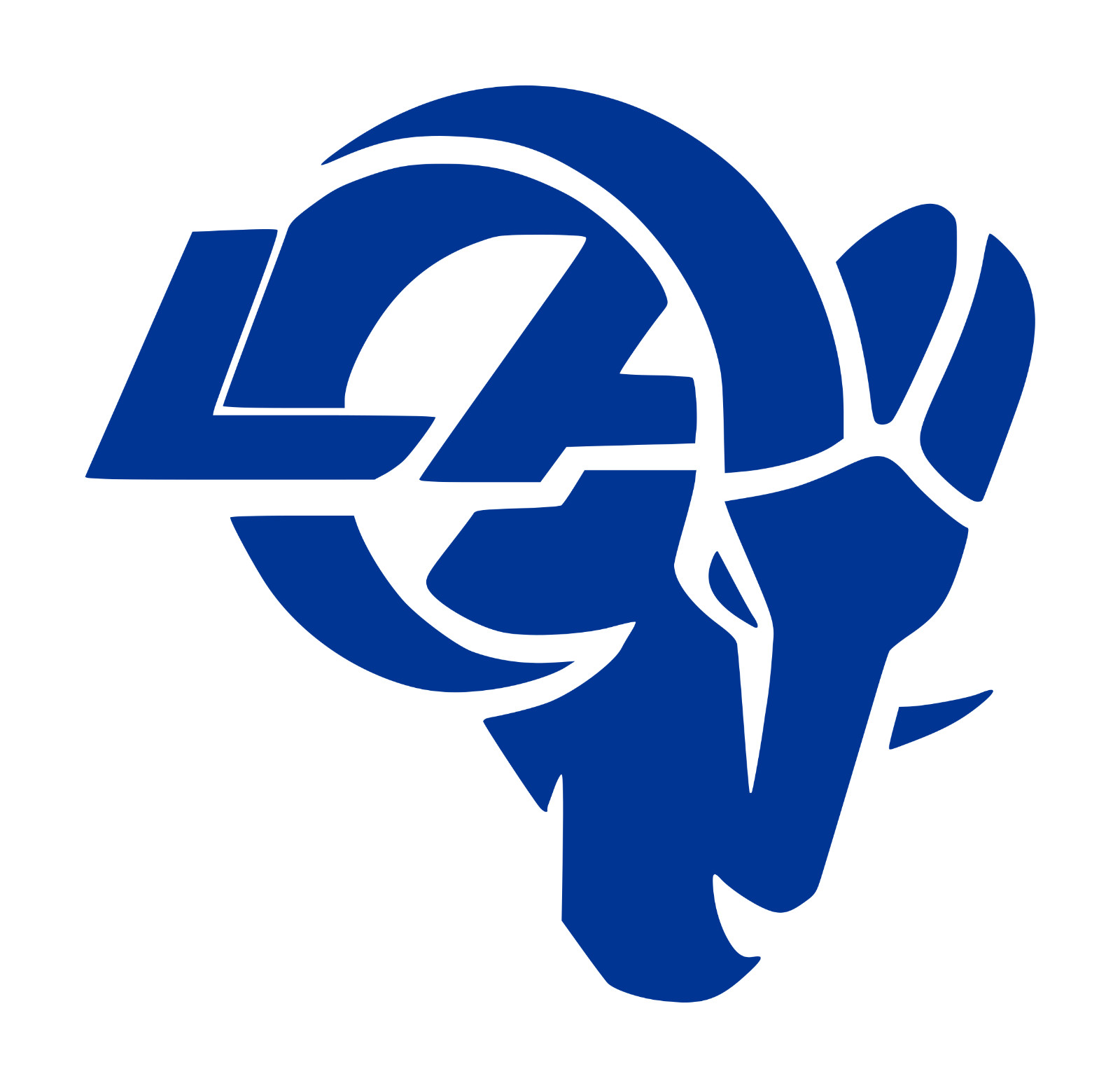 Los Angeles Rams NFL two – tone decals stickers. waterproof. free shipping
