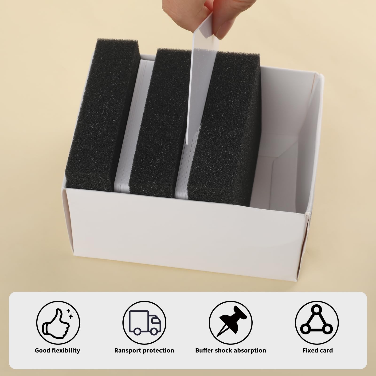 50 Pcs Foam Card Dividers,40D High Elasticity Sponge Trading Card Separators,…