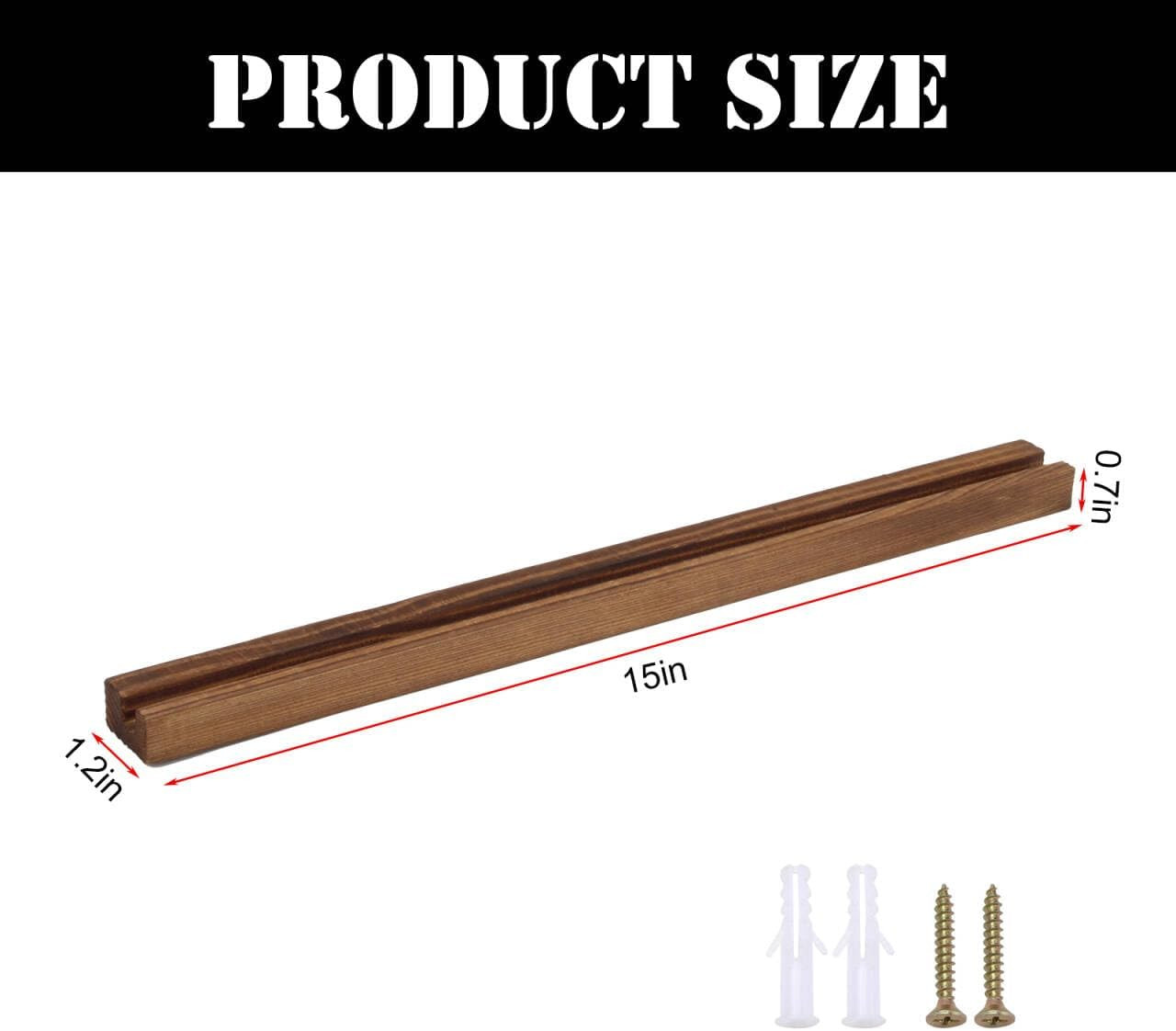 4 Pack Sports Card Display Shelf for Wall, Wood Playing Card Holder Stand, Wall