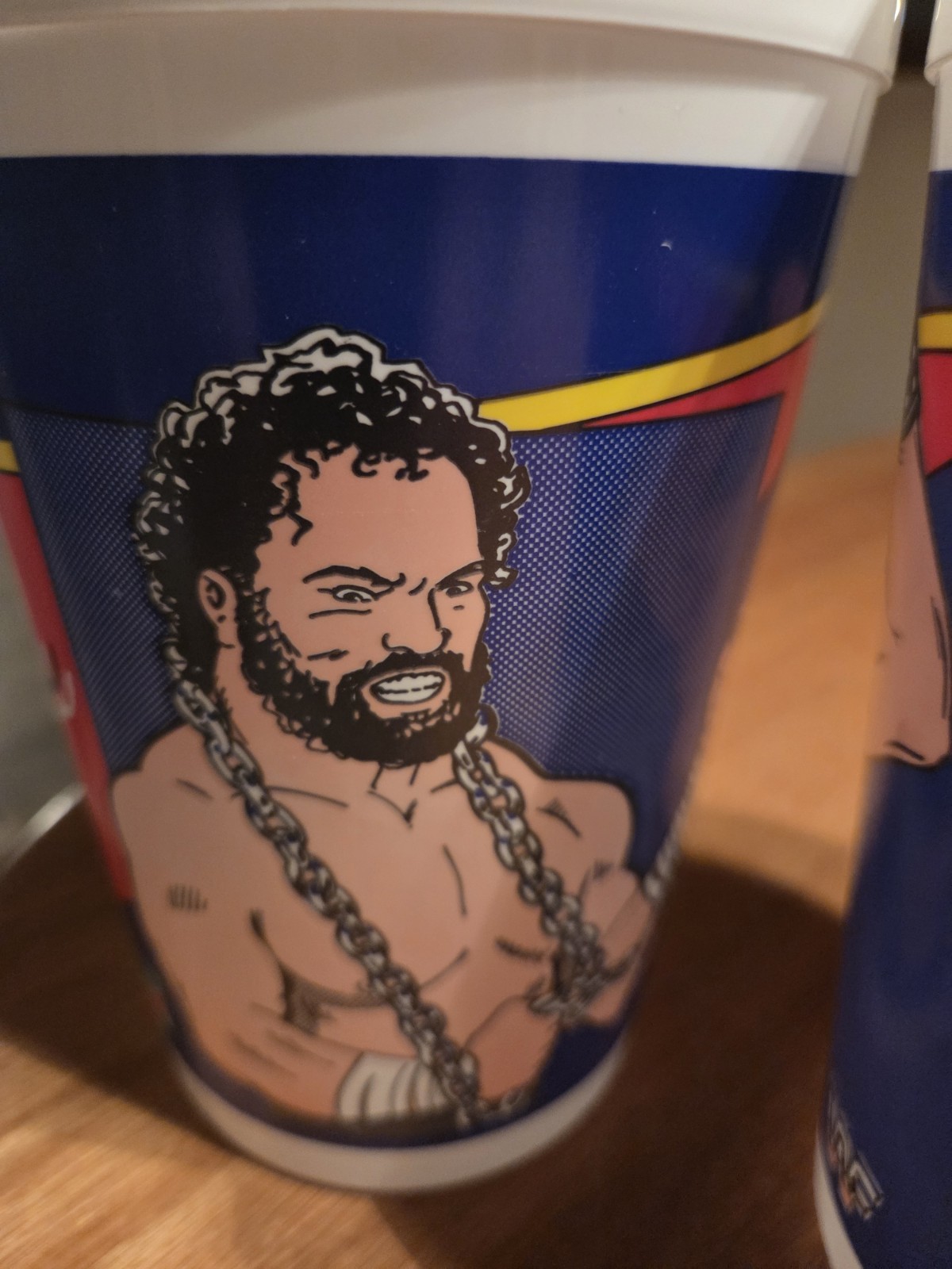 1989 (RARE) VINTAGE WF WRESTLING Cups Brand New 4 cups in set