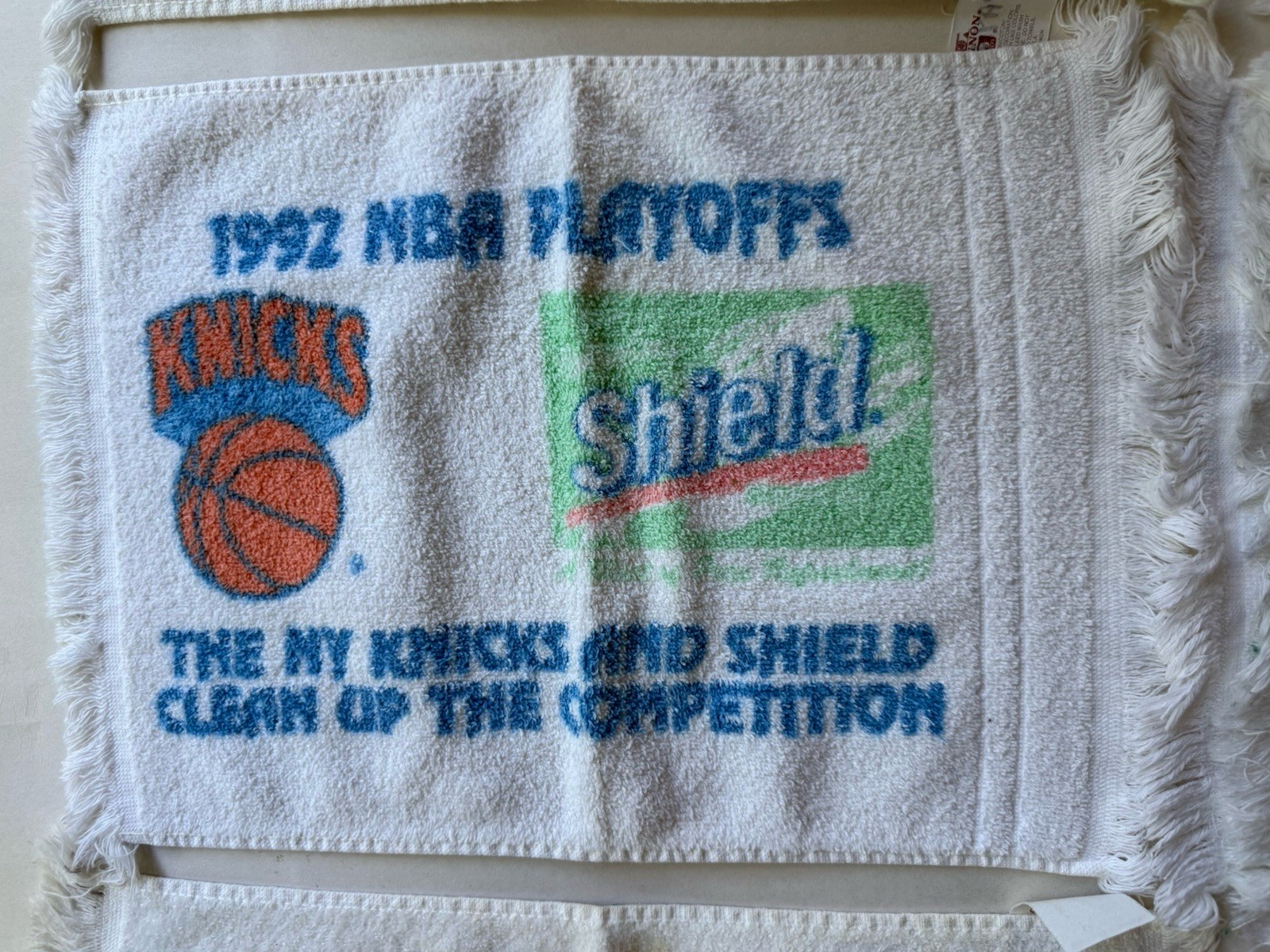 New York Knicks rally towels from 1990-1991, 1992, and 1996 — 7 in total
