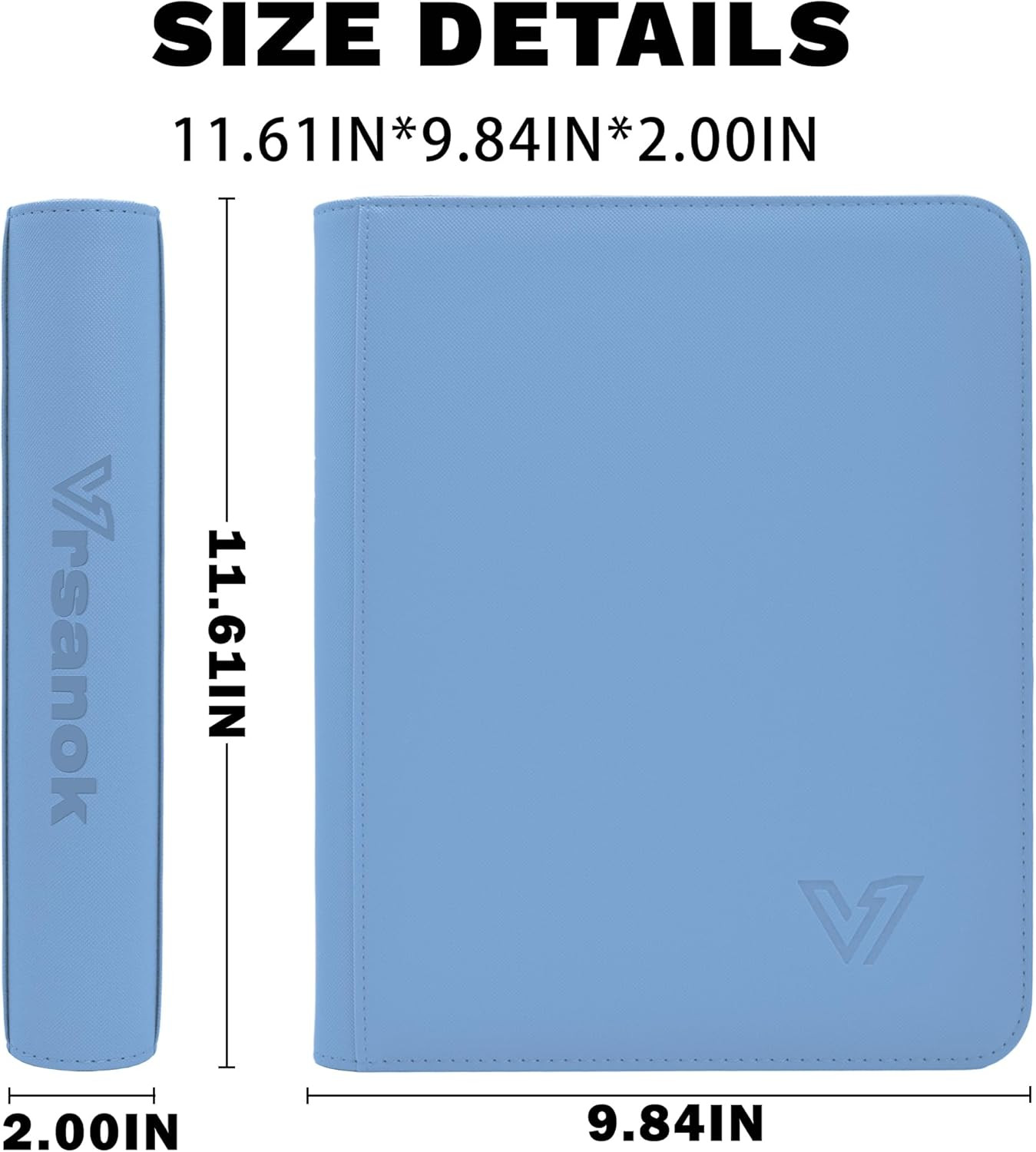 Toploader Binder 4 Pocket,Holds 128 Top Loaders,Top Loader Binder 4 Pocket for 3