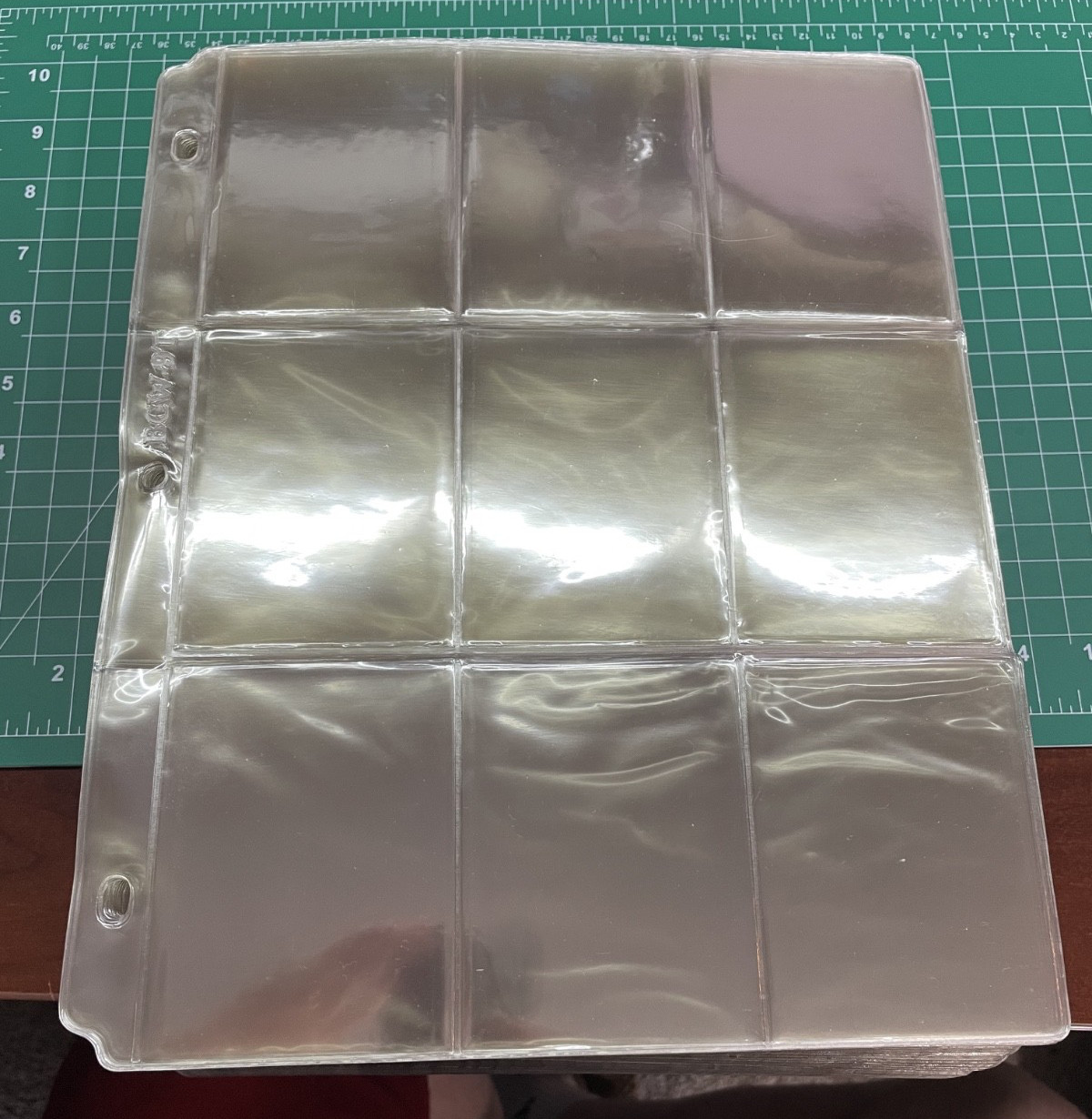 Lot of 160+ Standard 9-Pocket Clear Card Pages – Used (Mostly BCW 9T)