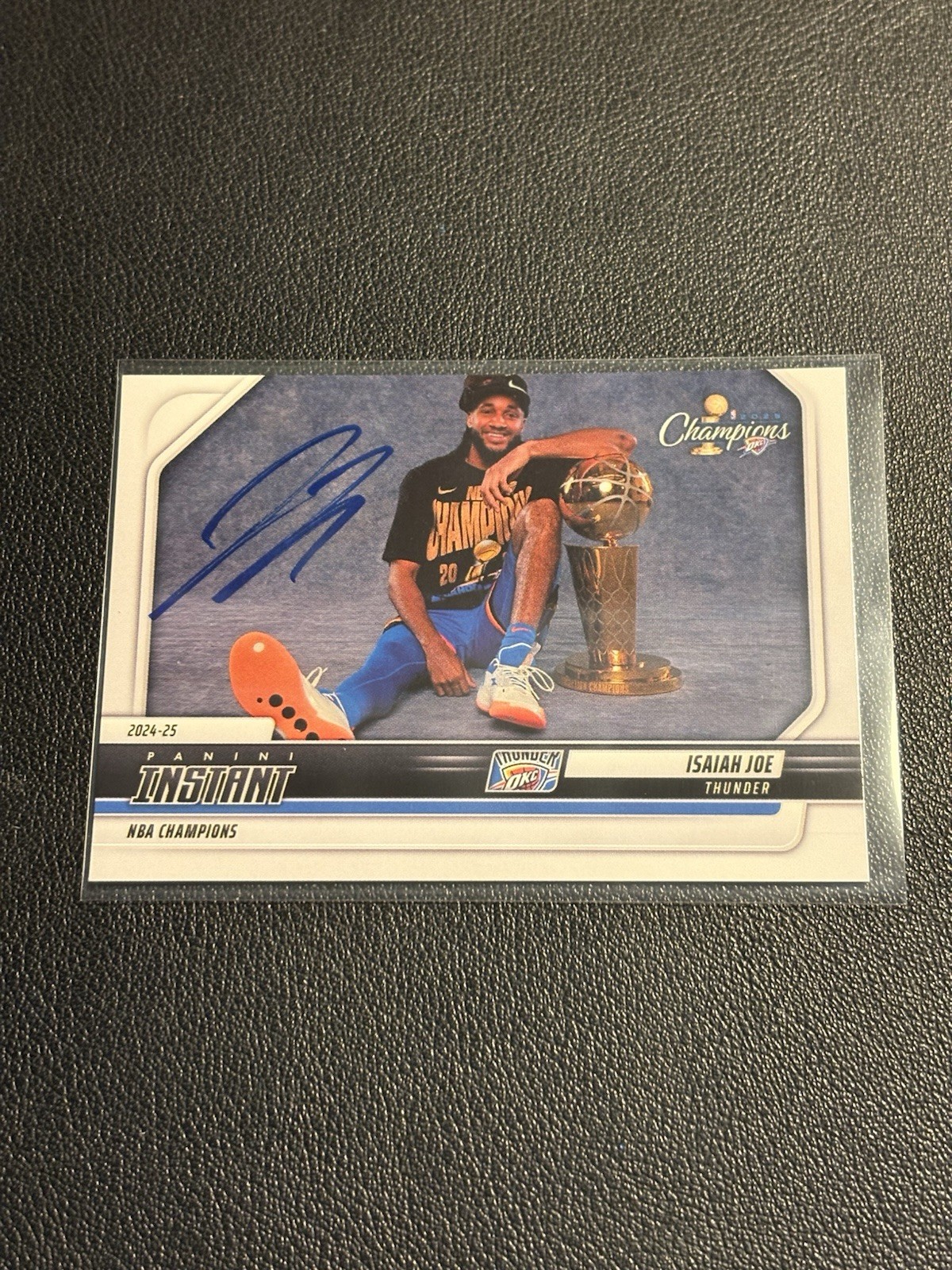 Isaiah Joe Signed 2024-25 Panini Instant NBA Champions Trophy #18 Ip Auto Gtp