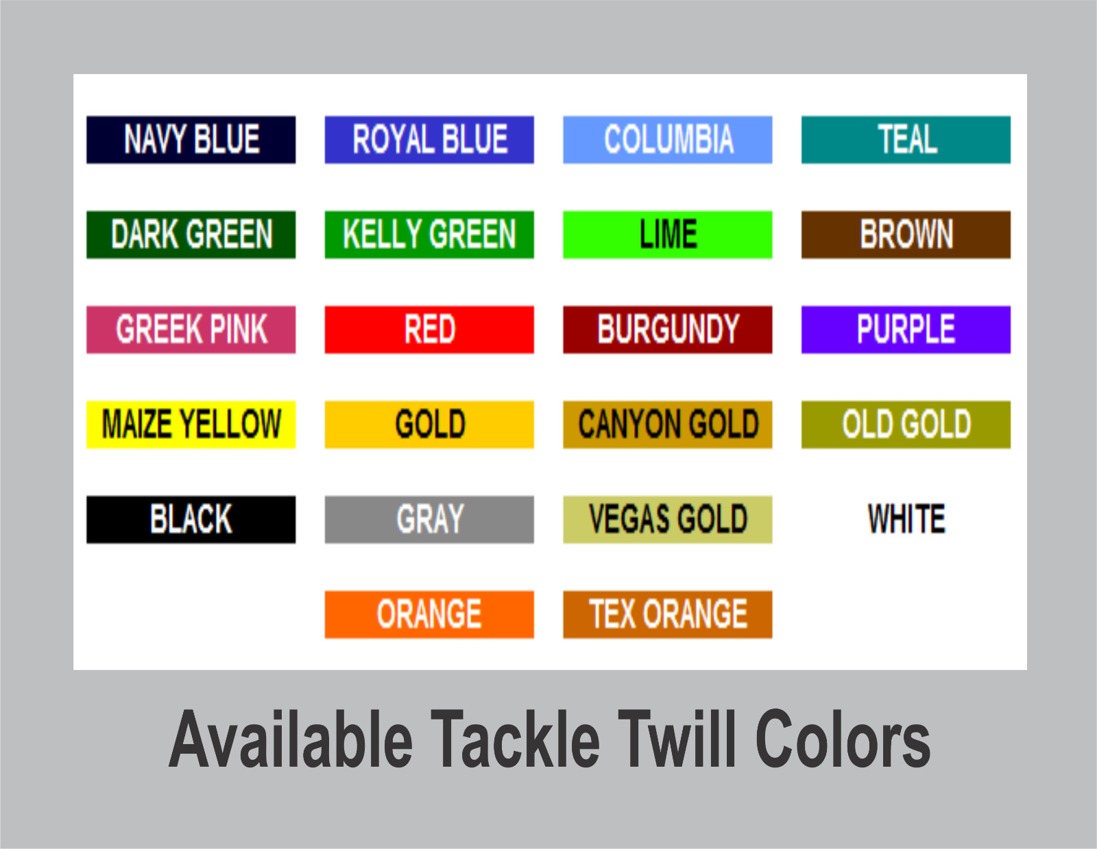 Tackle Twill Pro Cut Baseball Number Pair Team Uniform Jersey Patches Not Sewn