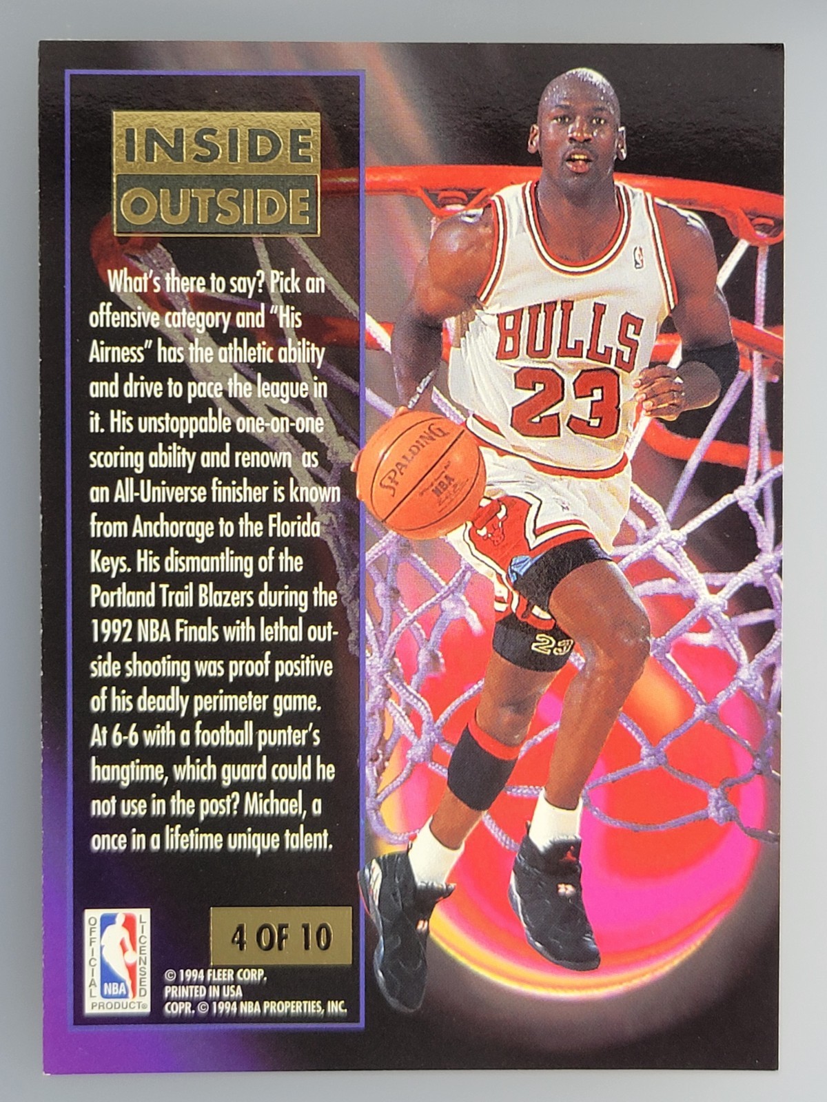 1993-94 Fleer Ultra – Inside Outside Michael Jordan #4