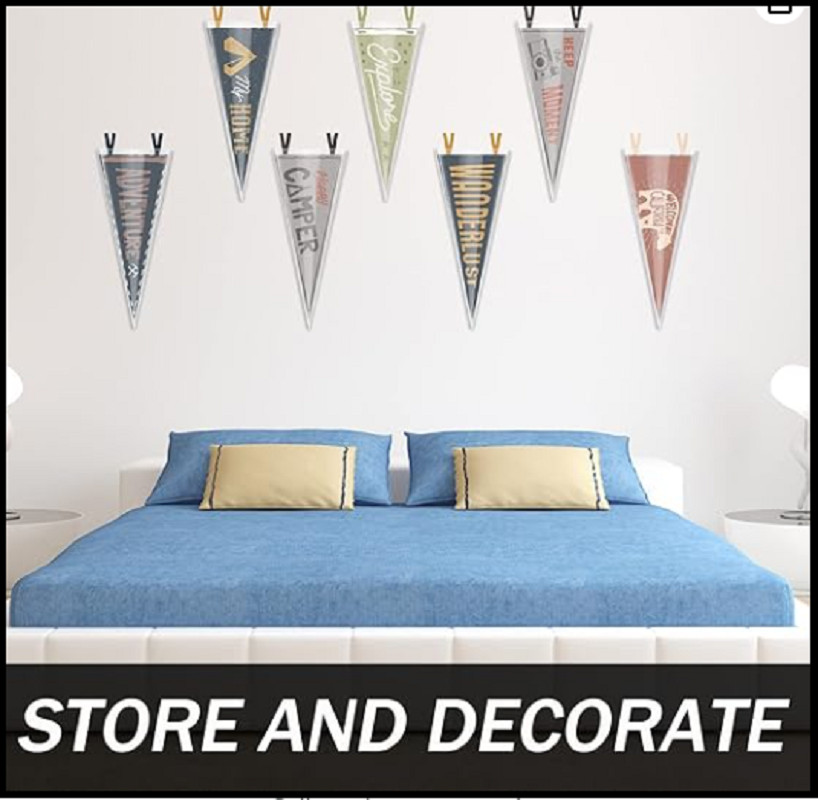 24 Pcs Protective Sleeves for Pennants Display 12″ X 30″ Pennant Holder Top Load