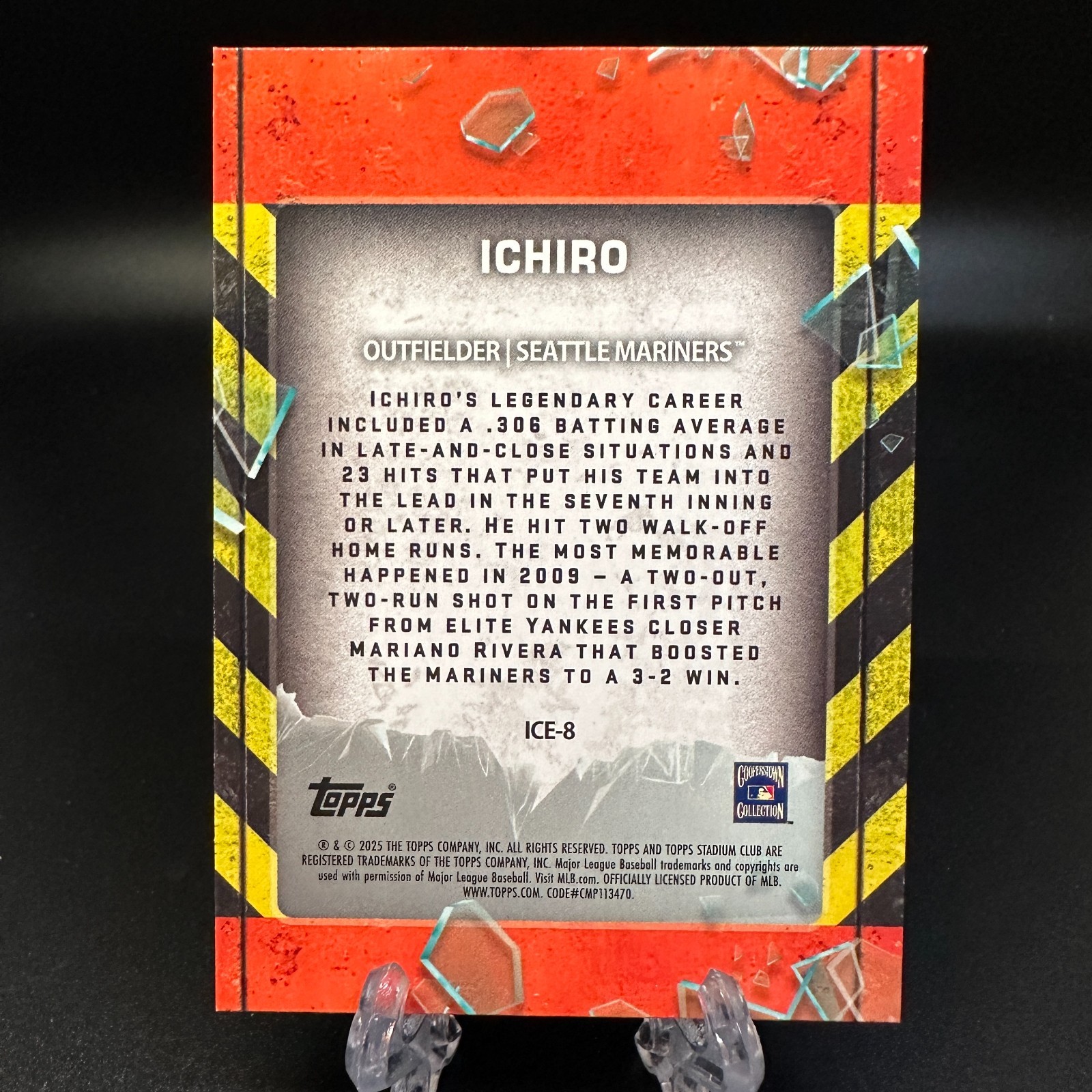 2025 Topps Stadium Club In Case Of Emergency Ichiro #ICE-8 Seattle Mariners