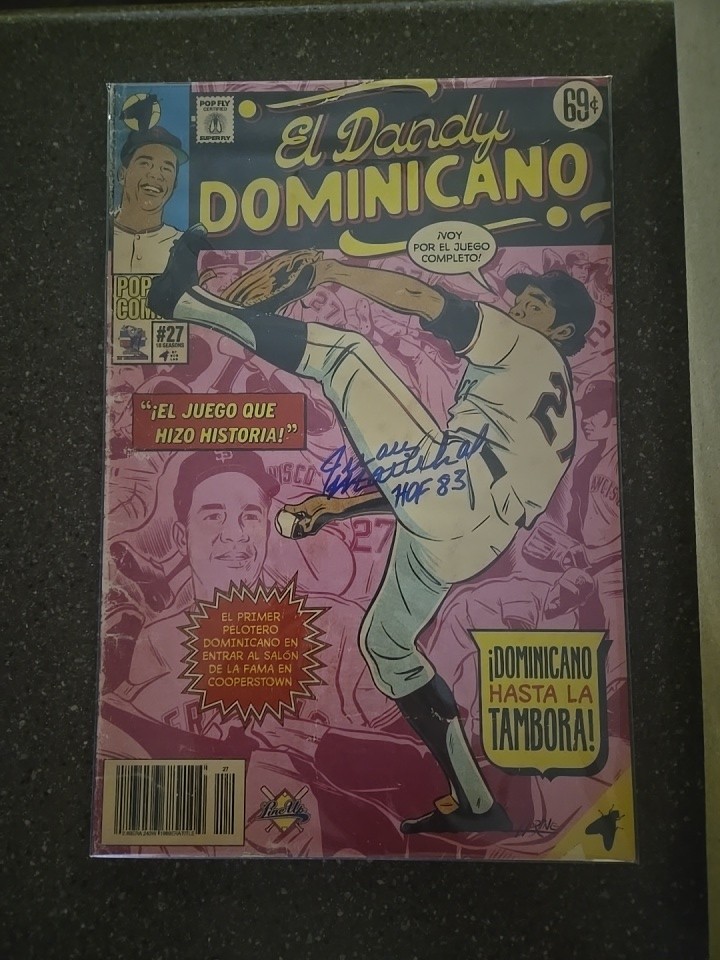 Pop Fly Shop Print El Dandy Dominicano Juan Marichal SF Giants Auto Inscribed