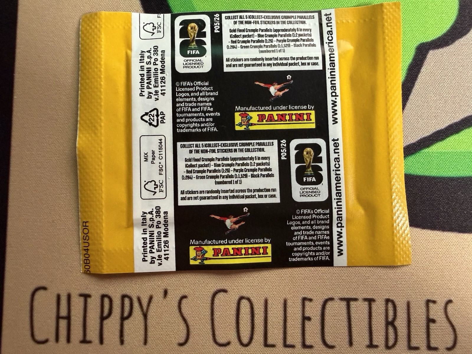 2026 Panini FIFA World Cup Gold Crumple Online Exclusive 1 Pack Sealed On Hand