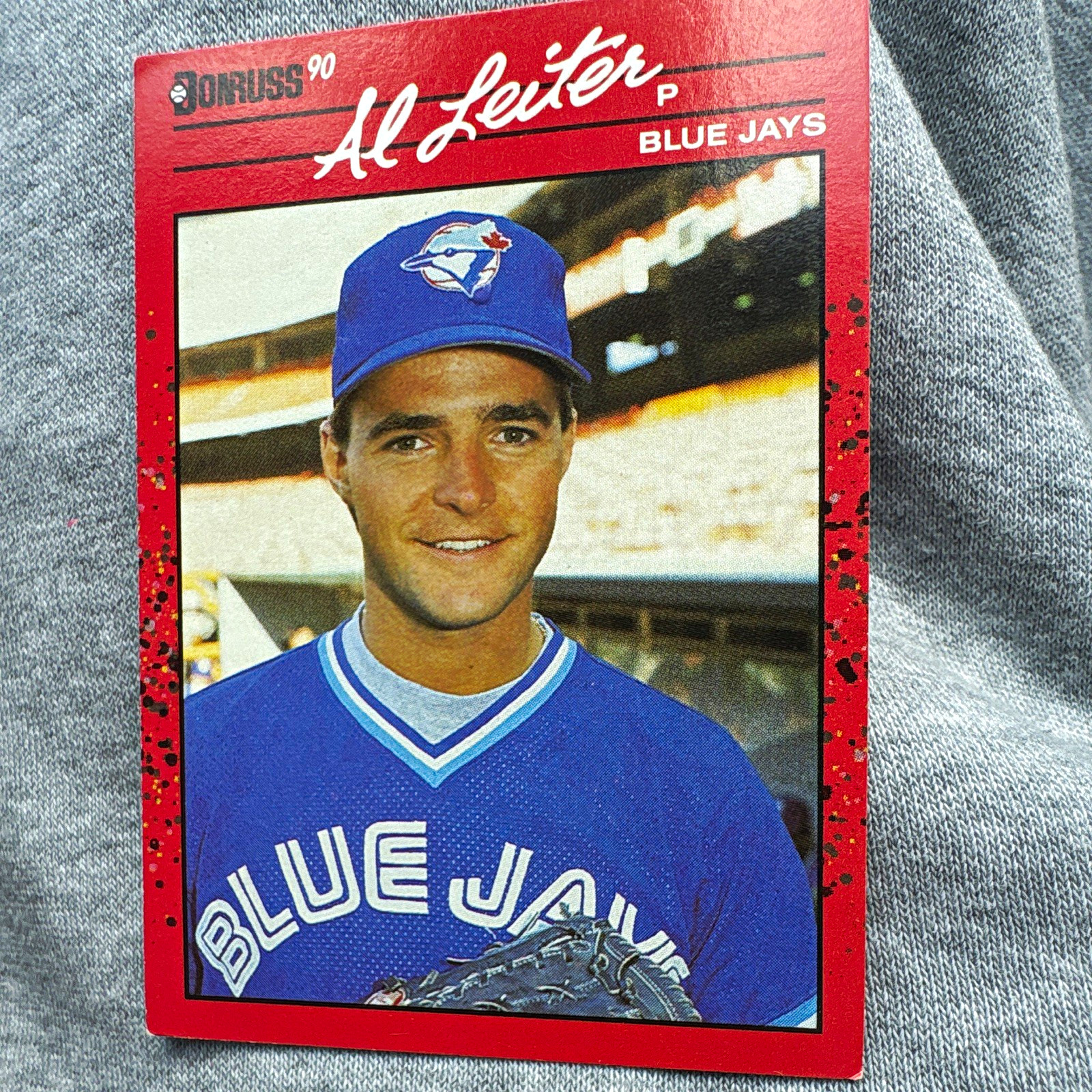 1990 DONRUSS ERROR NO DOT AFTER INC CARD #543 AL LEITER TORONTO BLUE JAYS ERROR