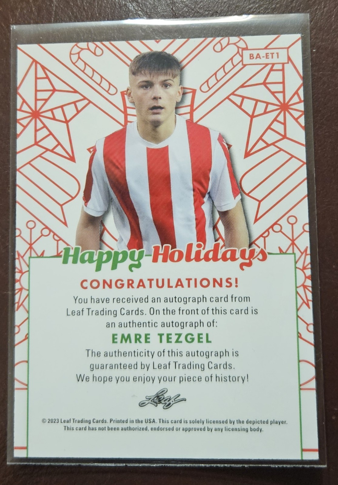 2023 Leaf Holiday Packs Emre Tezgel Happy Holidays Auto #BA-ET1