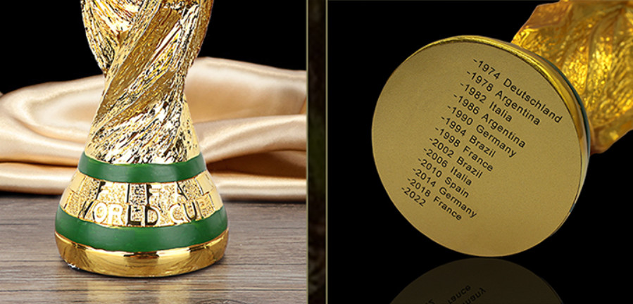 New Top Quality Resin 1:1 World Cup Replica Football Trophy Full Size 2022 Qatar
