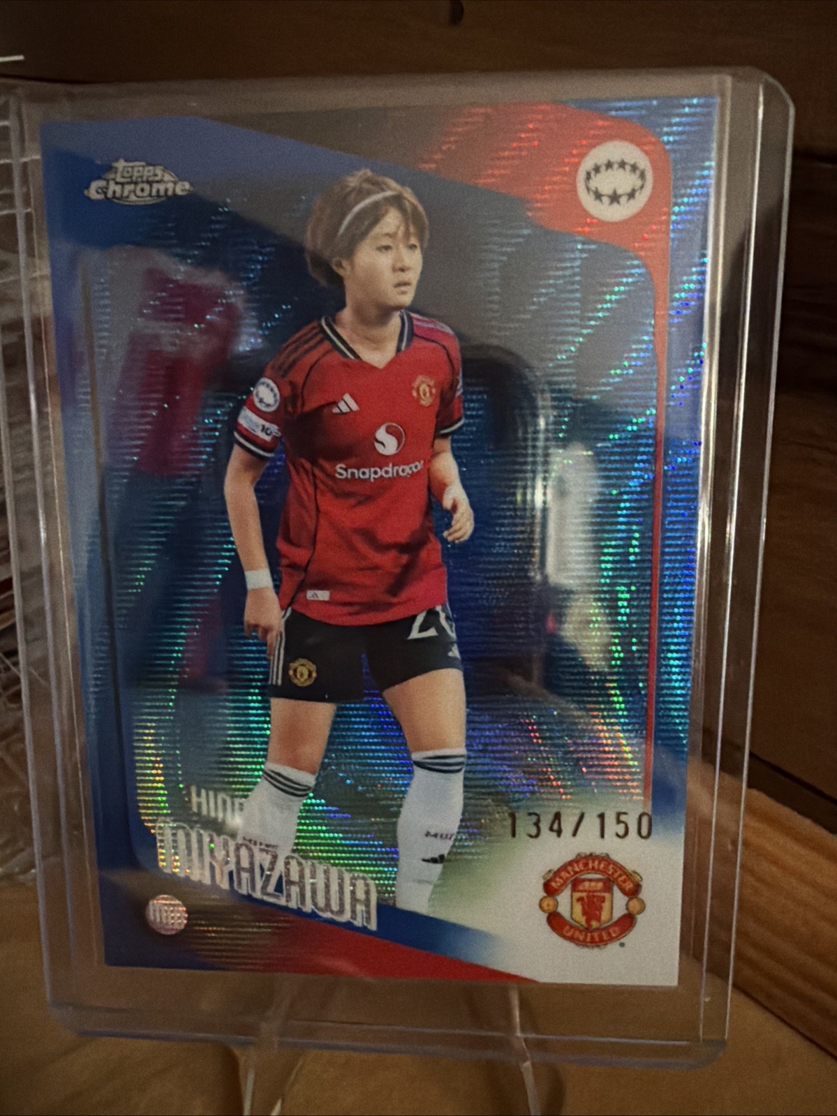2025-26 Topps Chrome UEFA Women’s HINATA MIYAZAWA Blue Wave /150 #91