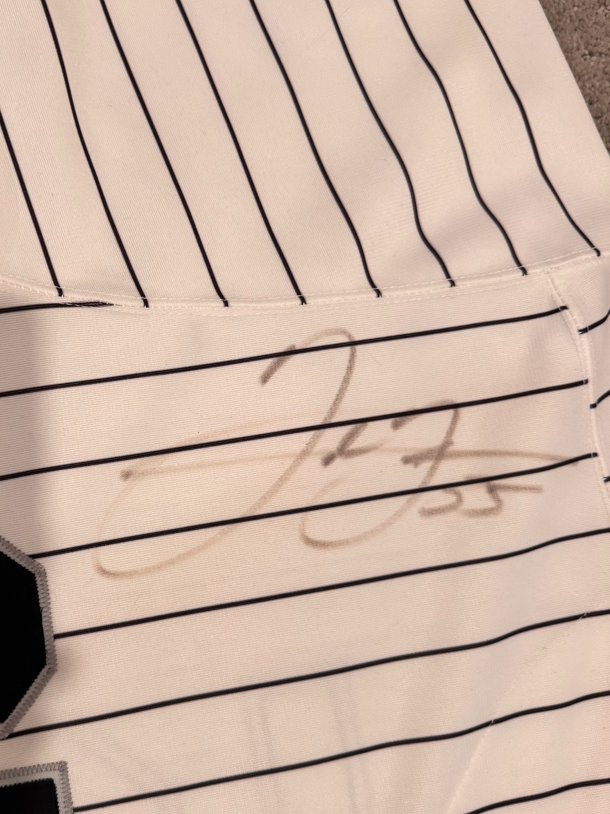 Frank Thomas Signed Chicago White Sox #35 Pinstripe Jersey Russell 48