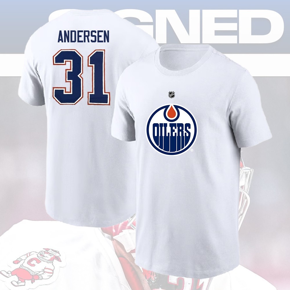 HOT – Frederik Andersen #31 Edmonton Oilers 2026 Player Trading Name & Number