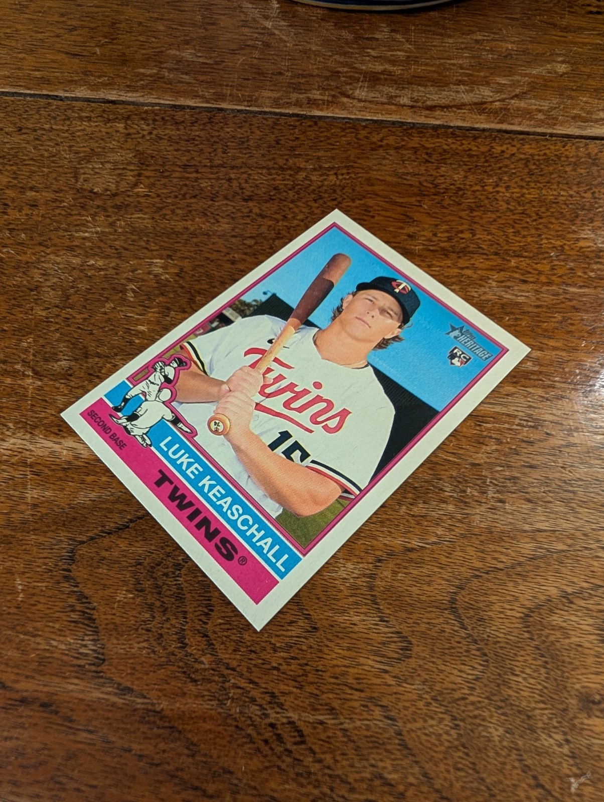 Luke Keaschall 2025 Topps Heritage High Number Cartoon Variation Rookie Card