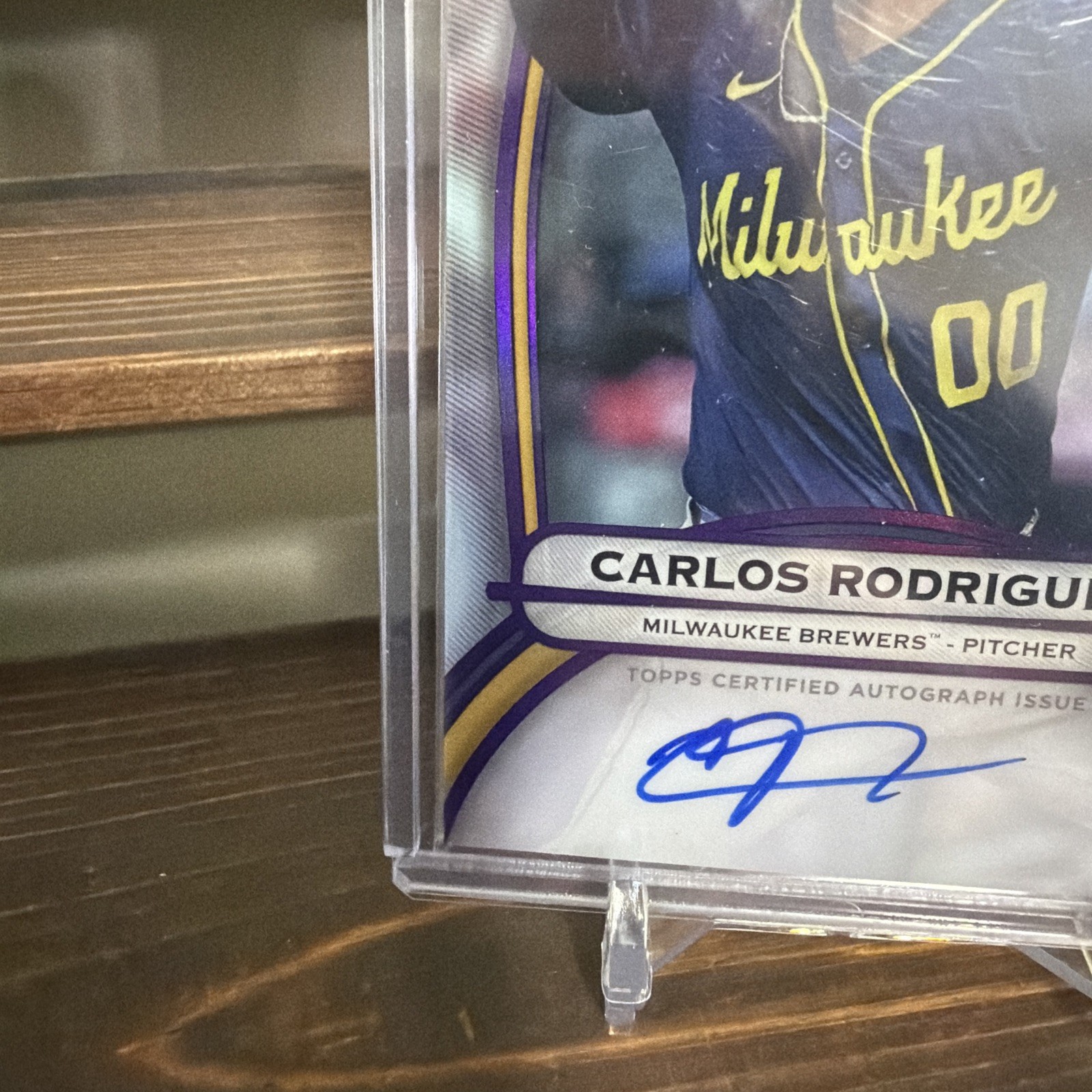 Carlos Rodriguez 2024 Topps Tribute RC Purple /50 Rookei AUTO #TA-CR Brewers