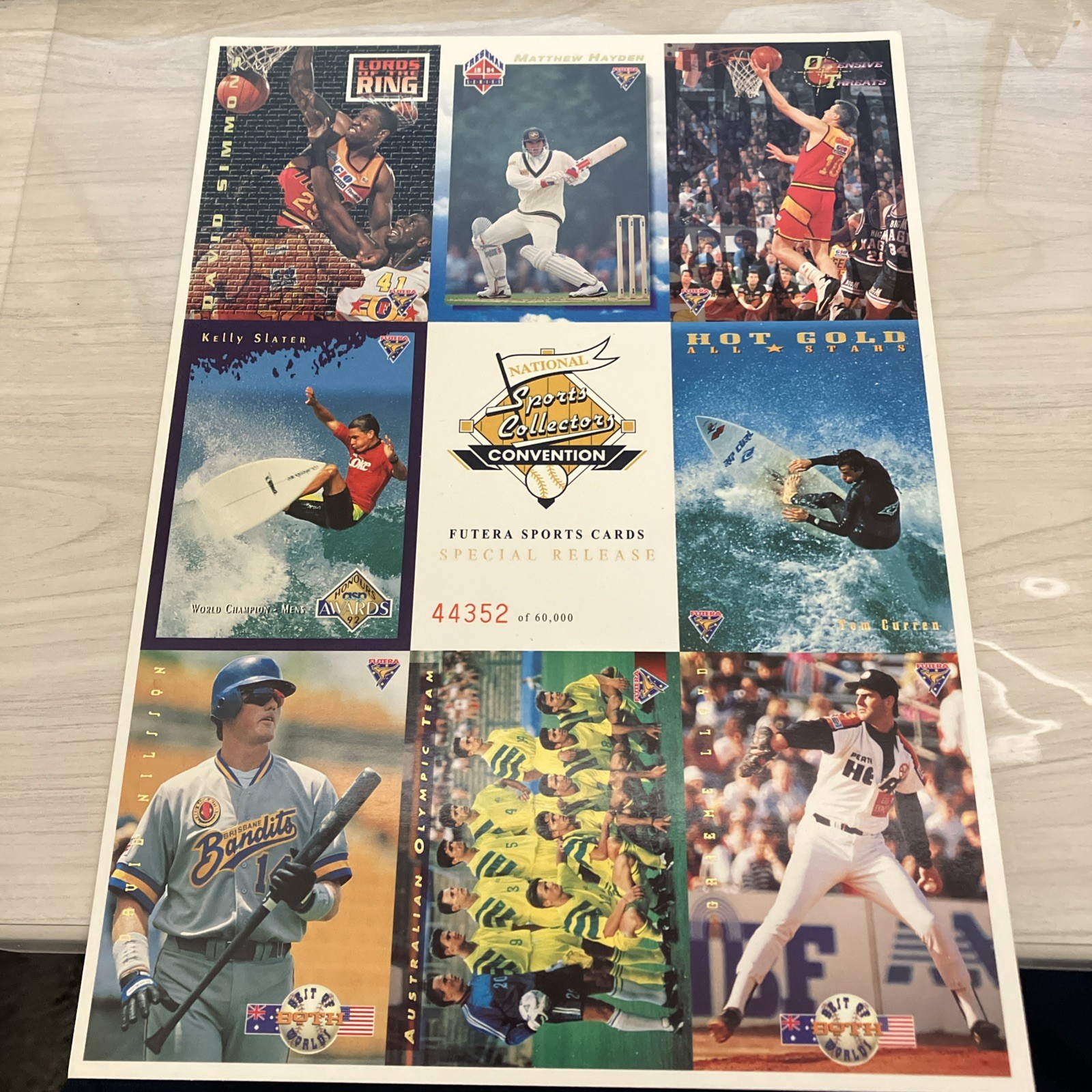 Futera National Sports Collector Convention Sports Cards Uncut Sheet 1994