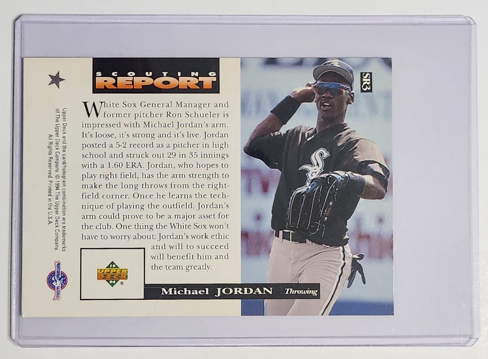 Upper Deck 1994 Scouting Report Oversized 3″X5″ Michael Jordan #SR1 #SR3 #SR5