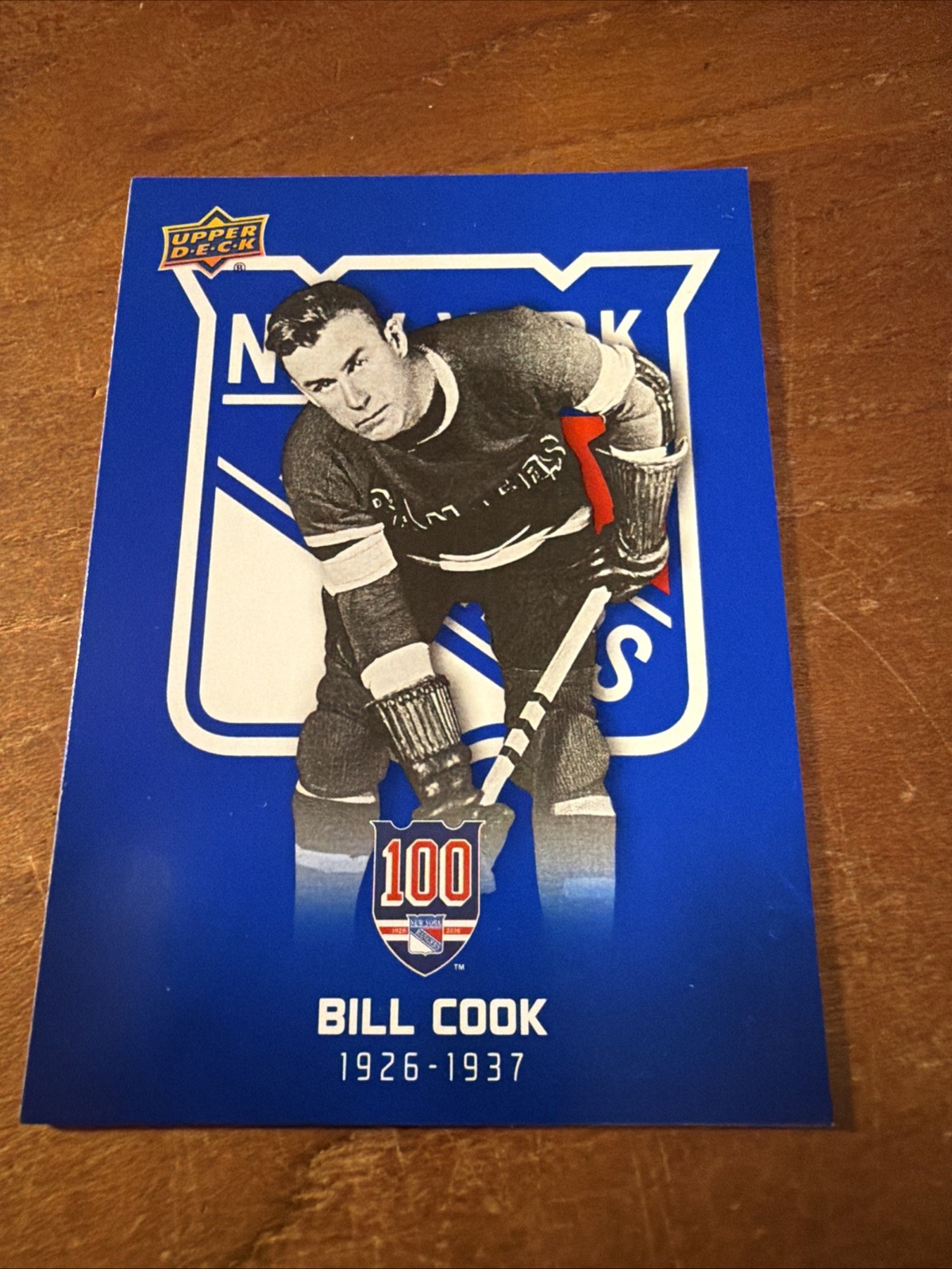 BILL COOK 2025-26 Upper Deck NY Rangers Centennial Blue #1 NHL HOF