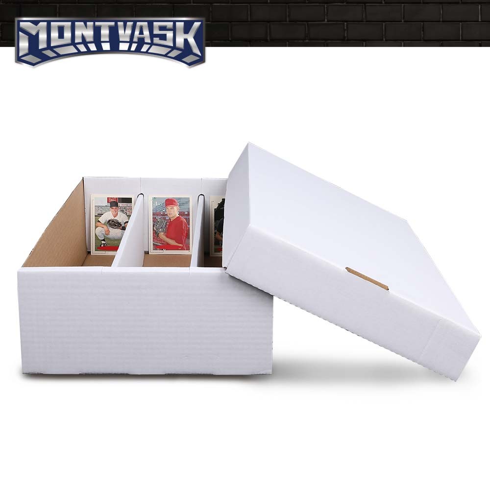 2Pcs 3000 Count Super Shoe Cardboard Trading/Gaming Card Storage Boxes NEW