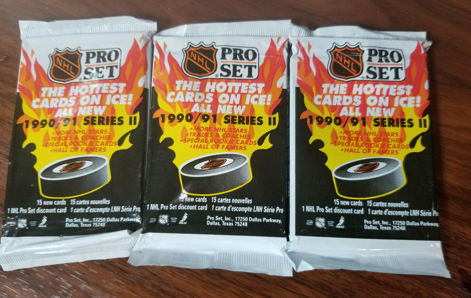 1990-91 pro set hockey series 2 (3 pack lot = 45 cards) – See Checklist inside.