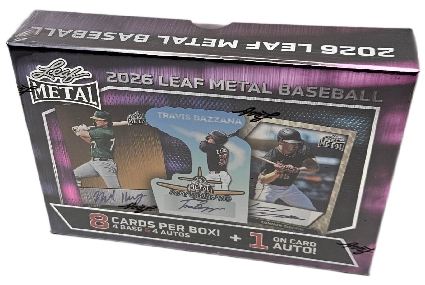 2026 Leaf Metal Baseball Factory Sealed Hobby Box 9 Cards 5 Autographs