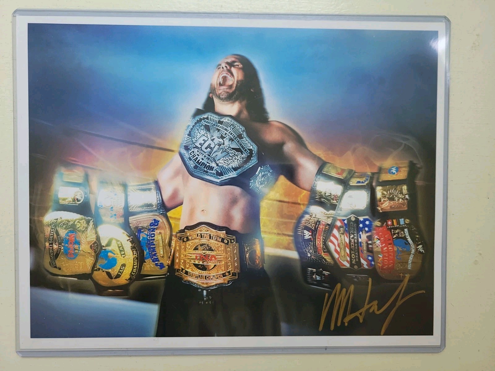 Matt Hardy Signed Autographed 8.5×11 Photo WWE WWF AEW ROH COA Hardy Boys