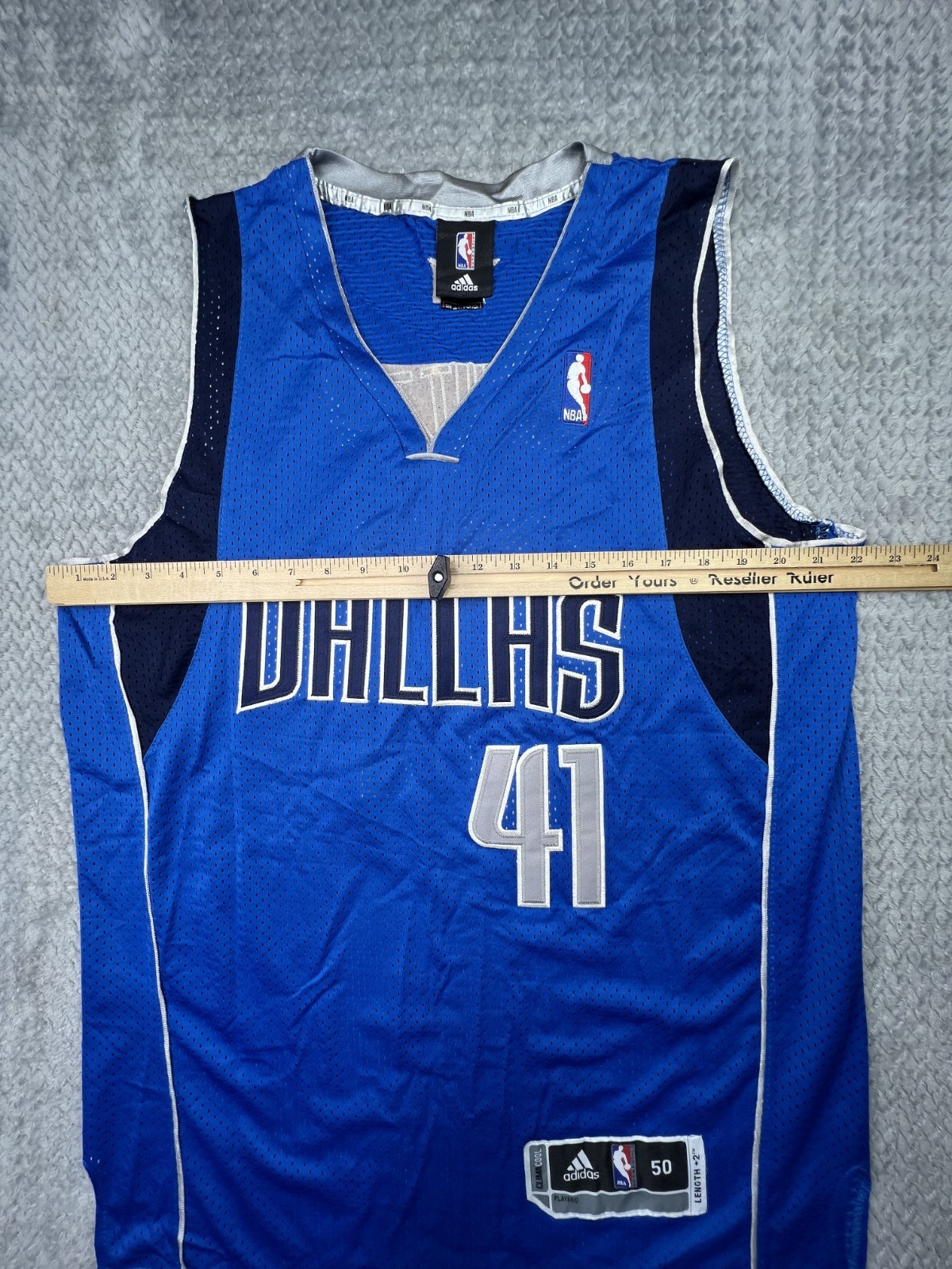 Adidas Dirk Nowitzki Dallas Mavericks Jersey Basketball Mens Size 50 Adult