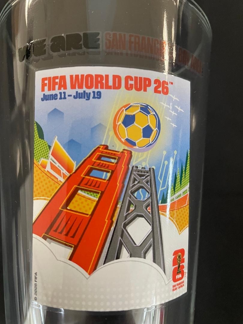 Box of 6 FIFA WORLD CUP 2026 We are San Francisco Pint Glasses in Original Box