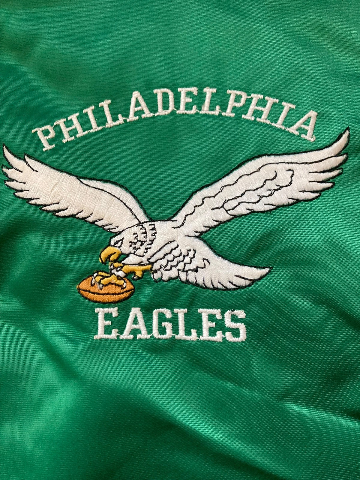 AUTHENTIC TEAM-ISSUED Starter Satin Football Jacket – PHILADELPHIA EAGLES (L)