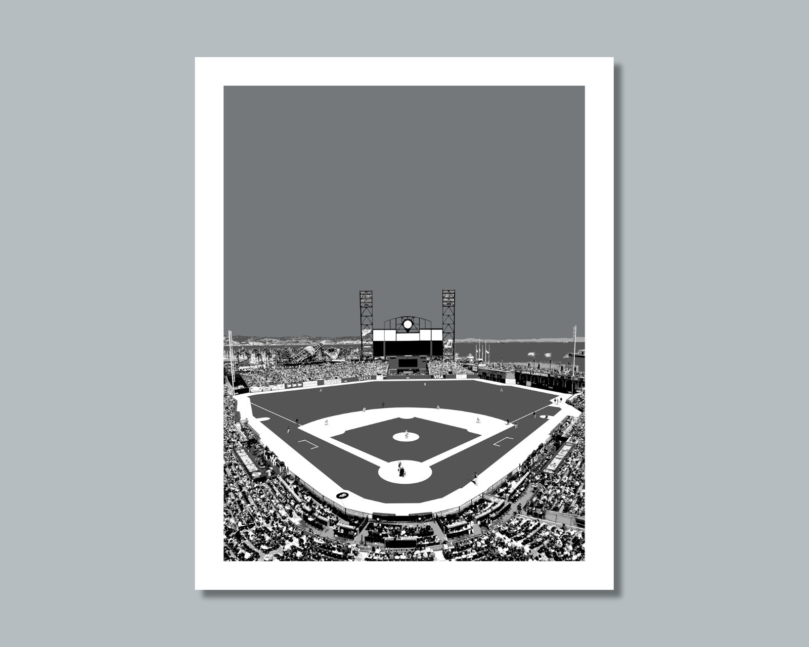 SAN FRANCISCO GIANTS Oracle Park Photo Print Stadium Skyline 8×10 11×14 16×20 WN