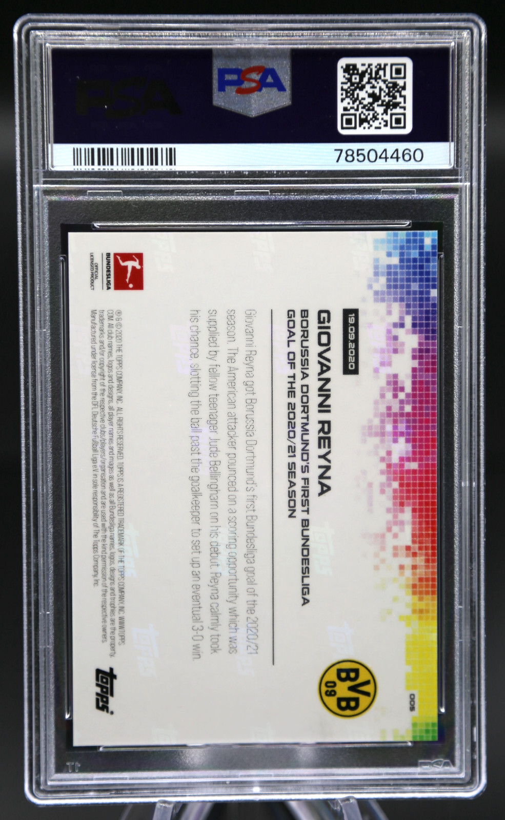 2020 Topps Now Bundesliga GIOVANNI REYNA #5 PSA 10 Gem Mint 💎 PR /2675 🔥 ⚽️
