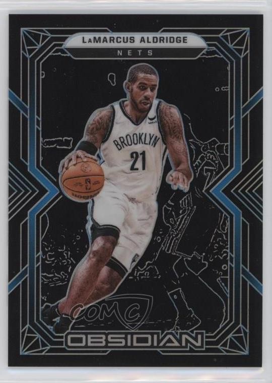 2021-22 Panini Obsidian FOTL Electric Etch Blue 7/16 LaMarcus Aldridge #81 1pe9