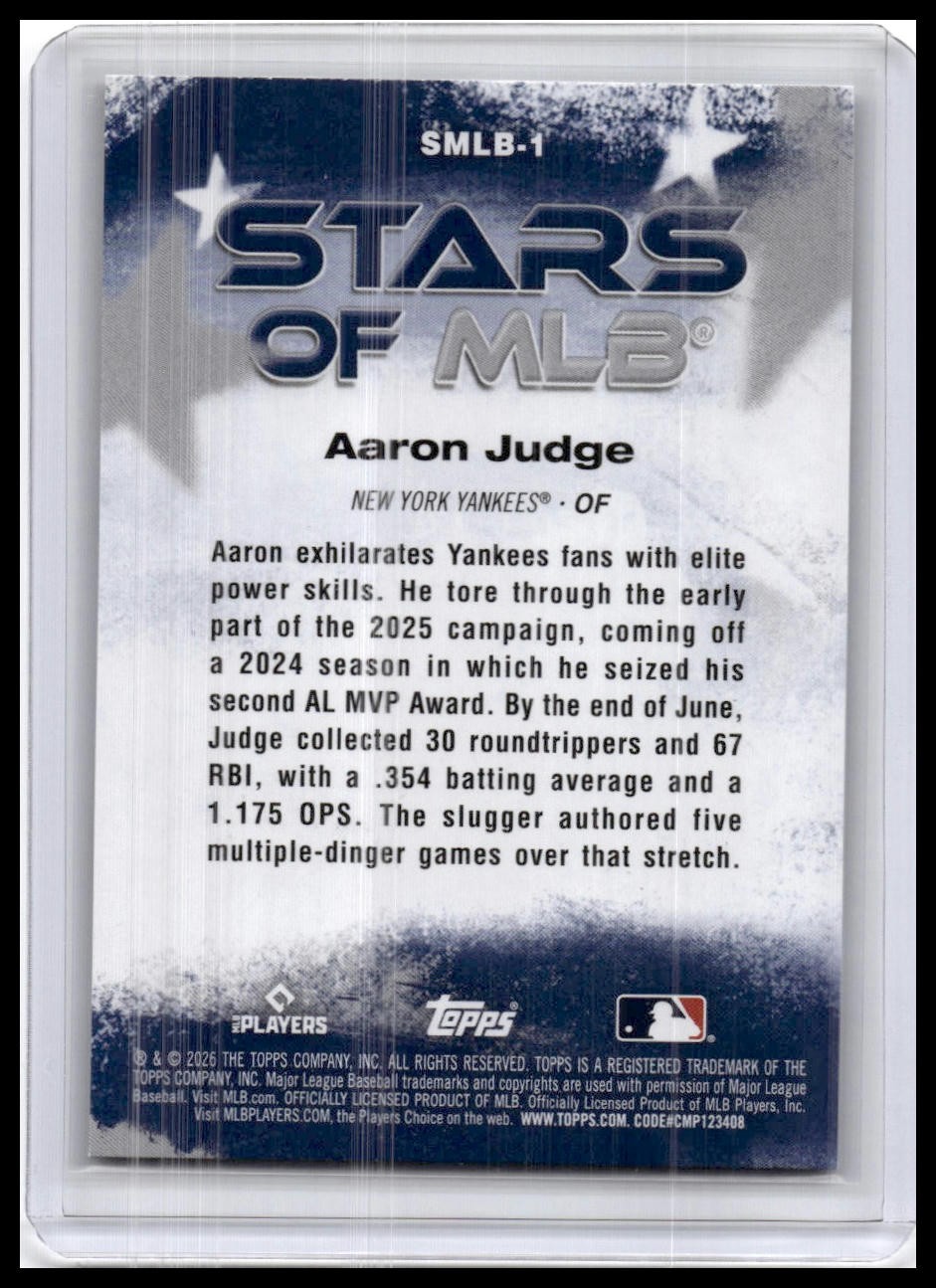 2026 Topps #SMLB-1 Aaron Judge Stars of MLB
