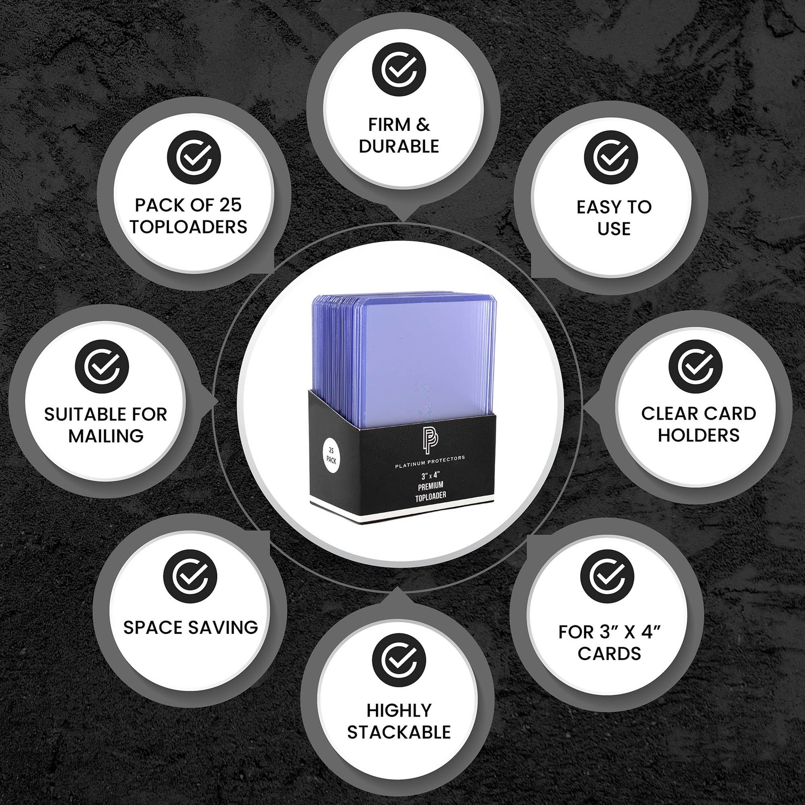 1000 Top Loaders Full Case of Platinum Protectors Premium Toploaders