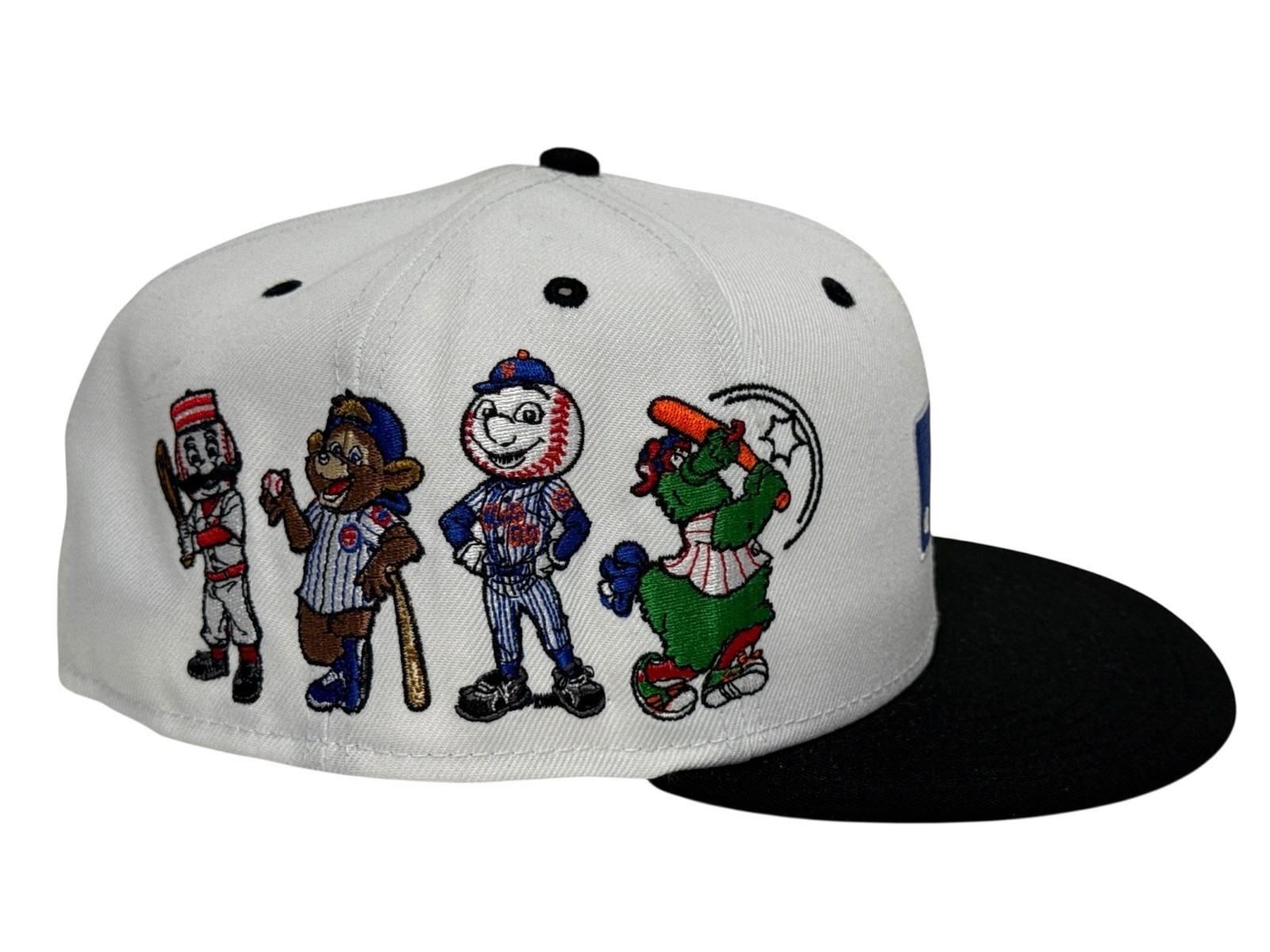 New Era MLB National League White Embroidered Mascots 59FIFTY Fitted Hat 7 3/4