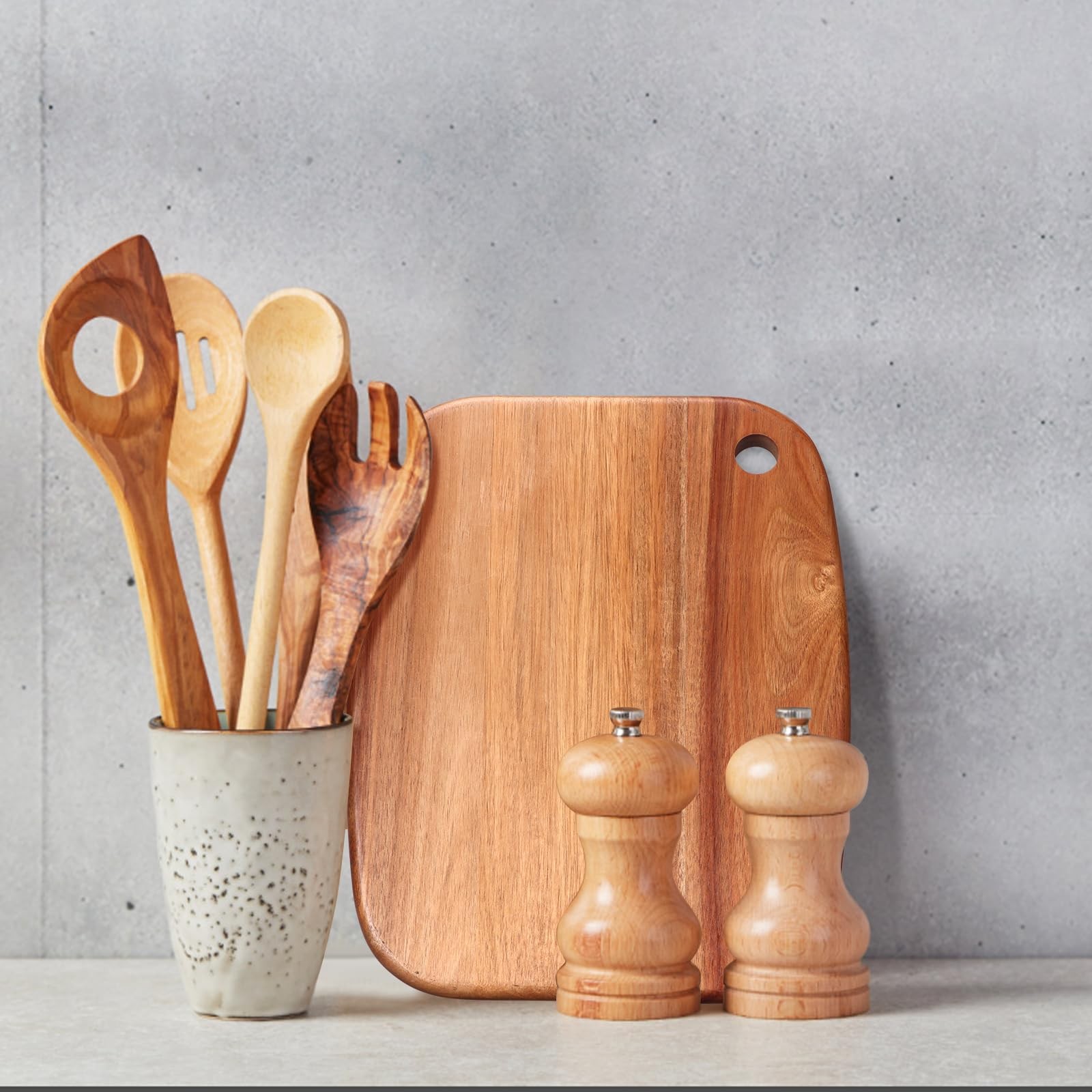 Gtencemen Small Acacia Wood Cutting Boards for Kitchen with 9″L x 6.5″W,