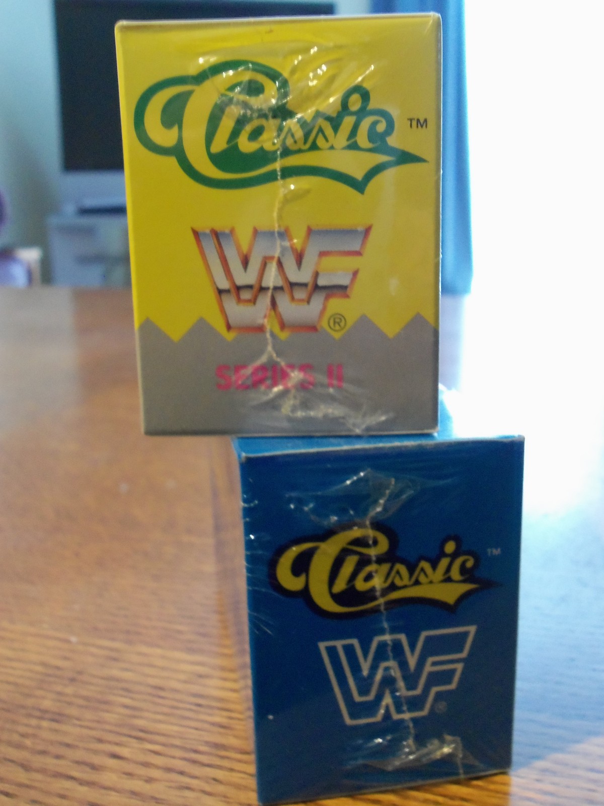 (2) CLASSIC WRESTLING SETS – 1990 SERIES 1&2 WWE WWF SEALED HOGAN MACHO TRUMP