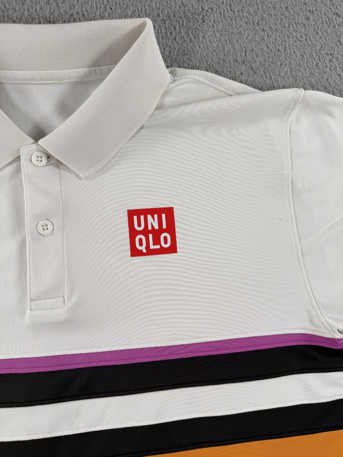 Uniqlo Kei Nishikori French Open 2019 Polo Shirt Mens Large Tennis Colorblock